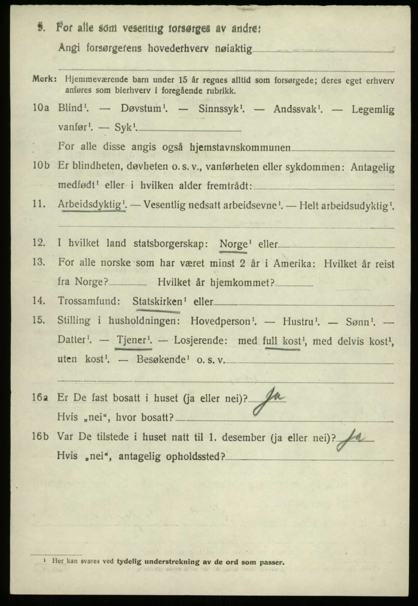 SAB, 1920 census for Gloppen, 1920, p. 5213