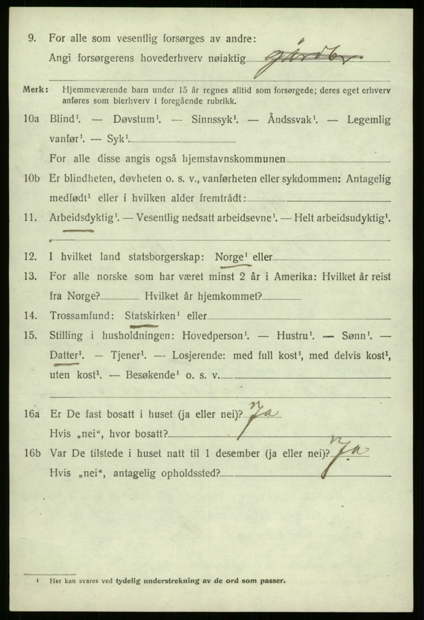 SAB, 1920 census for Davik, 1920, p. 1814