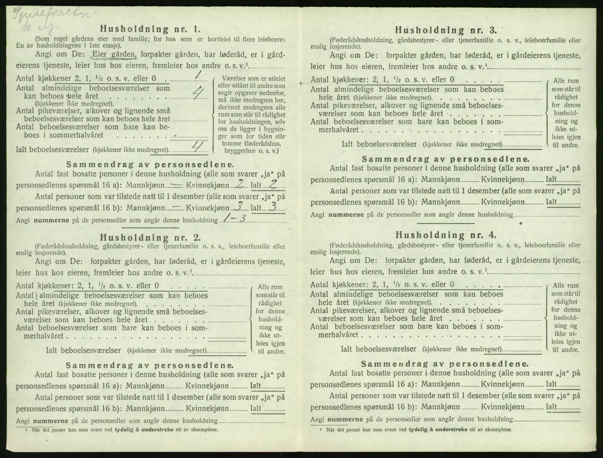 SAT, 1920 census for Volda, 1920, p. 363