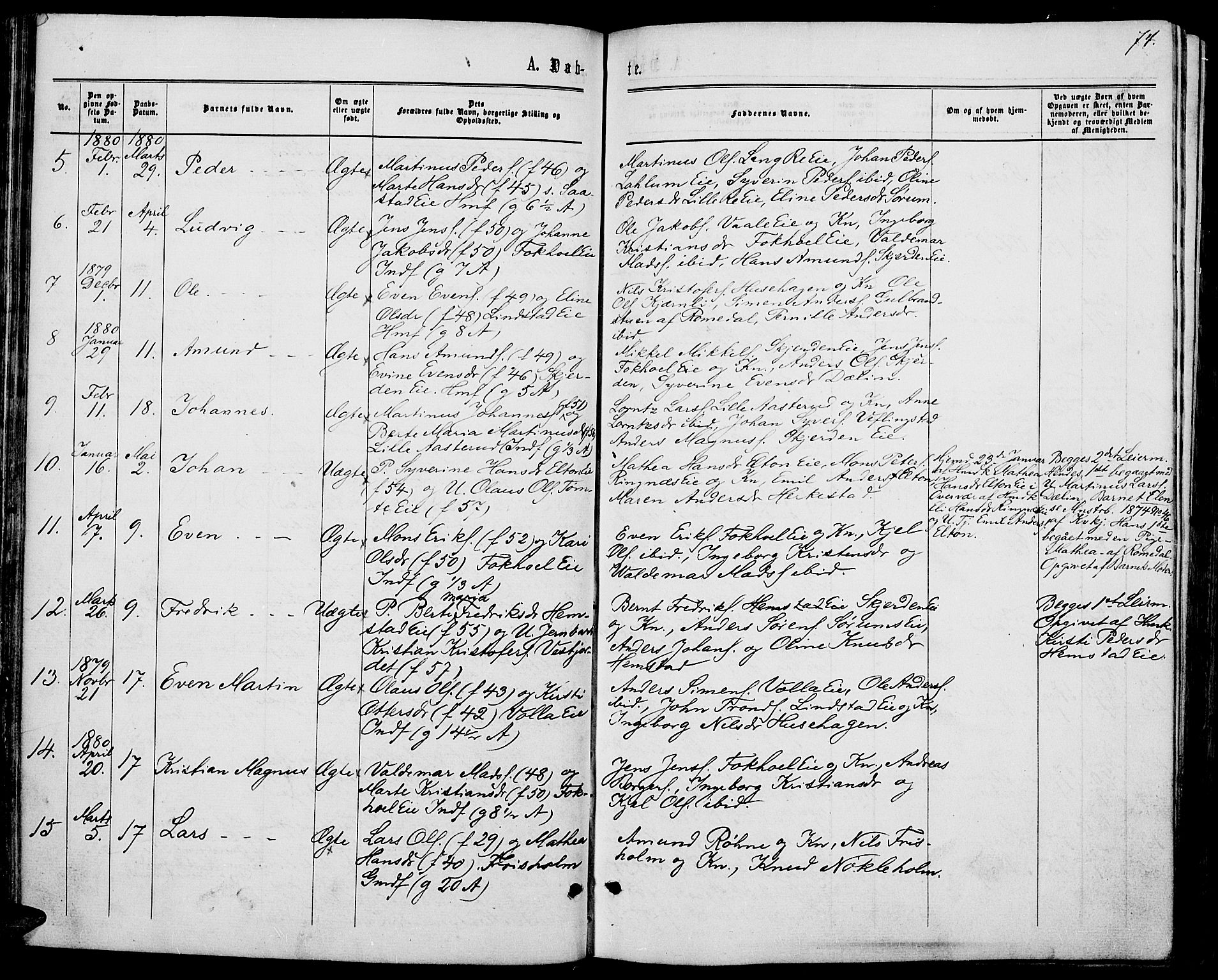 Stange prestekontor, AV/SAH-PREST-002/L/L0006: Parish register (copy) no. 6, 1864-1882, p. 74