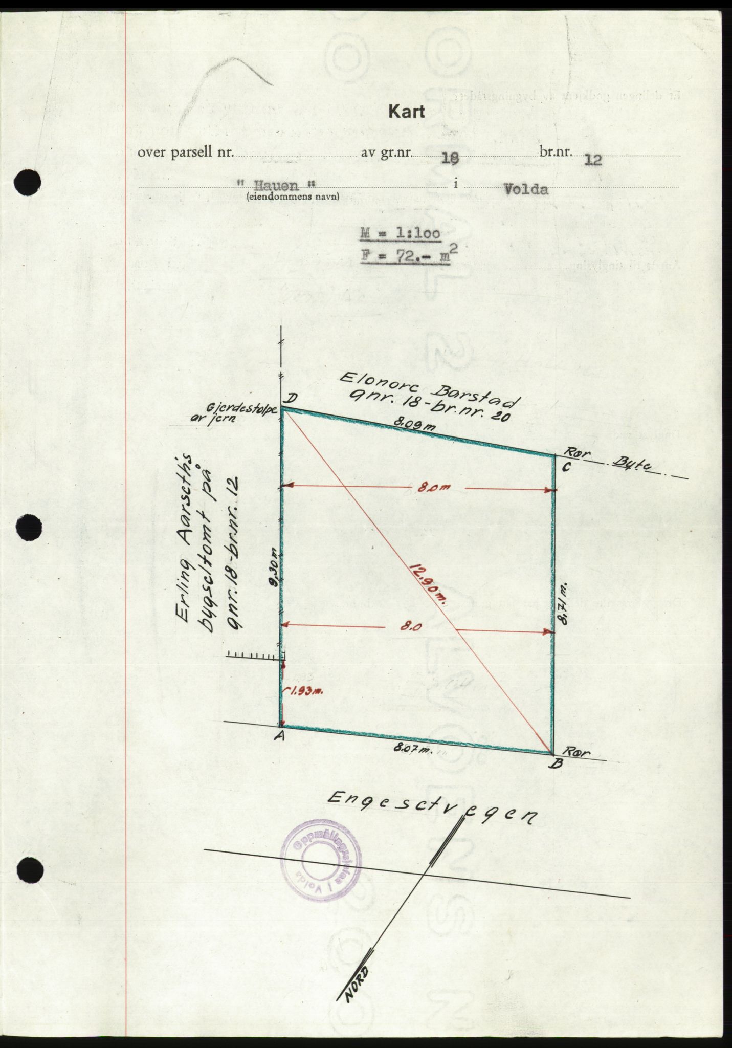 Søre Sunnmøre sorenskriveri, AV/SAT-A-4122/1/2/2C/L0105: Mortgage book no. 31A, 1956-1957, Diary no: : 2577/1956