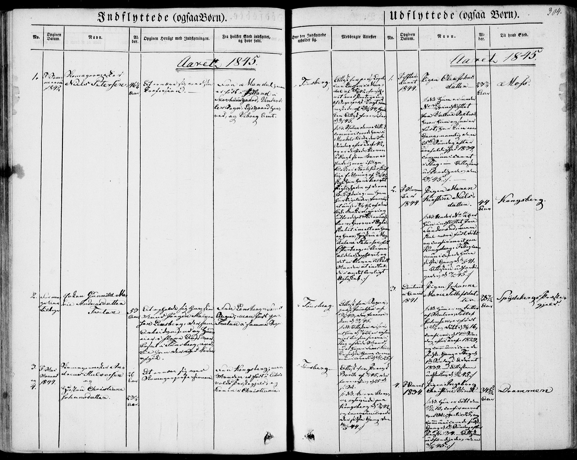 Tønsberg kirkebøker, AV/SAKO-A-330/F/Fa/L0007: Parish register (official) no. I 7, 1845-1854, p. 304