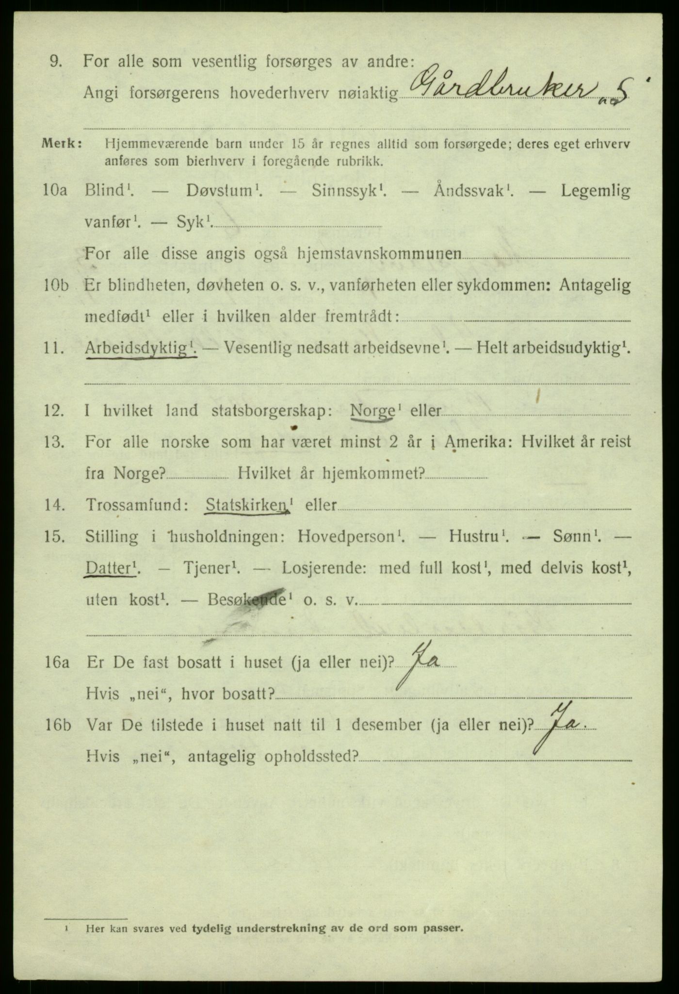 SAB, 1920 census for Masfjorden, 1920, p. 1396