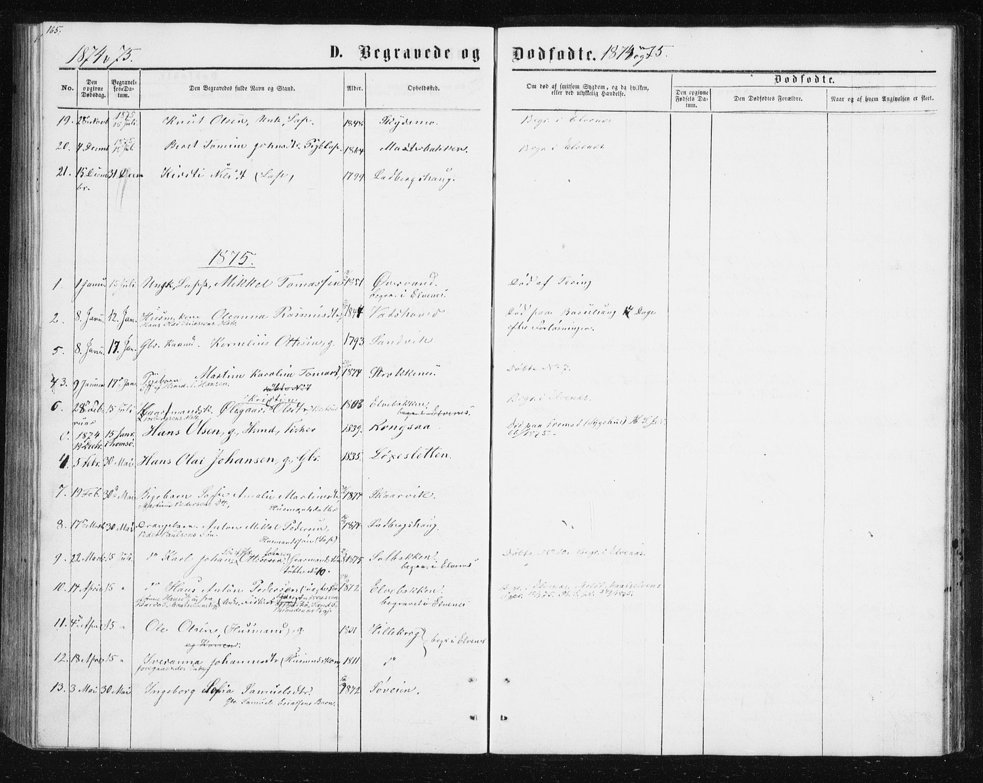 Ibestad sokneprestembete, SATØ/S-0077/H/Ha/Hab/L0013klokker: Parish register (copy) no. 13, 1865-1879, p. 165