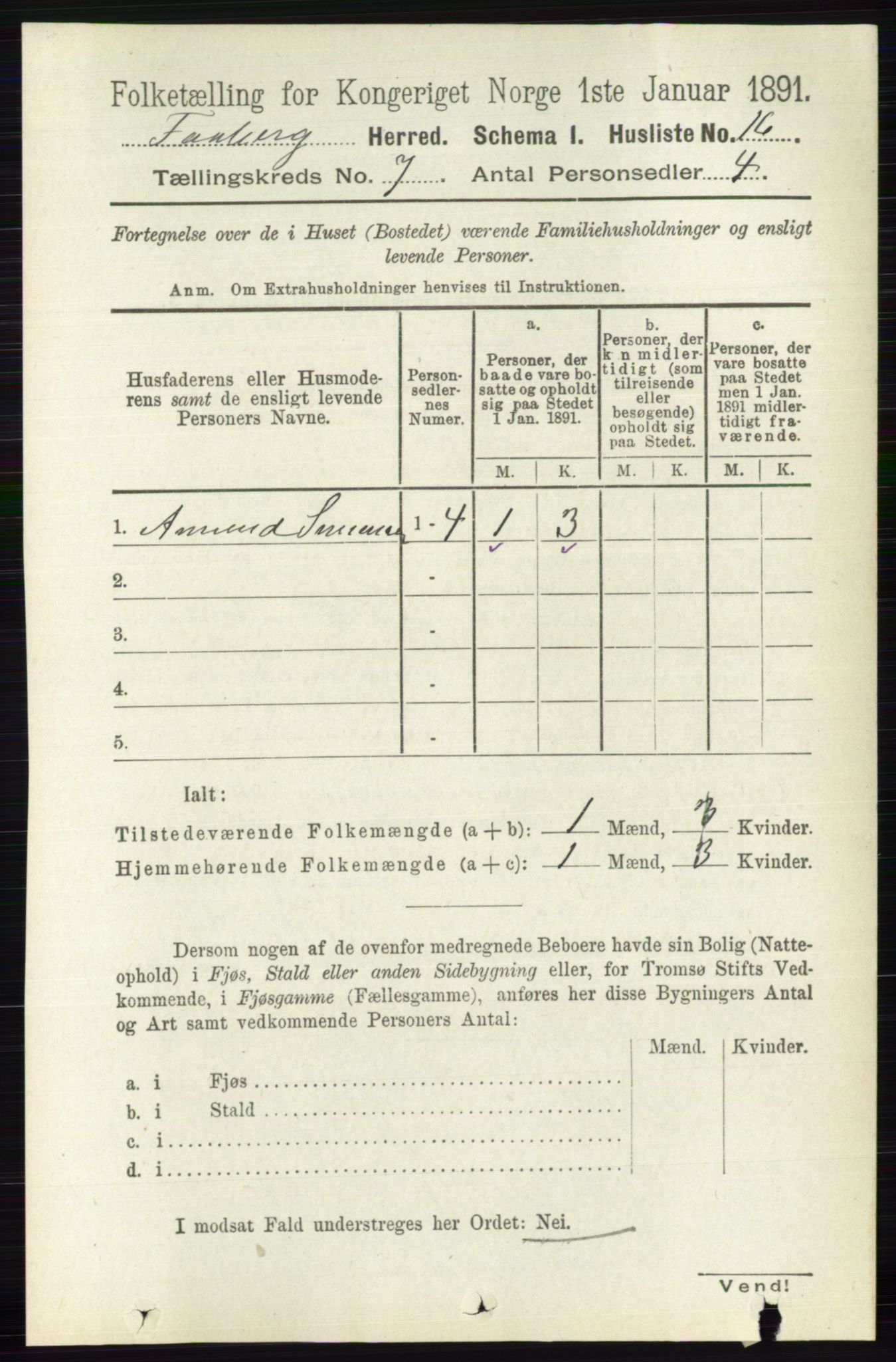 RA, 1891 census for 0524 Fåberg, 1891, p. 2698