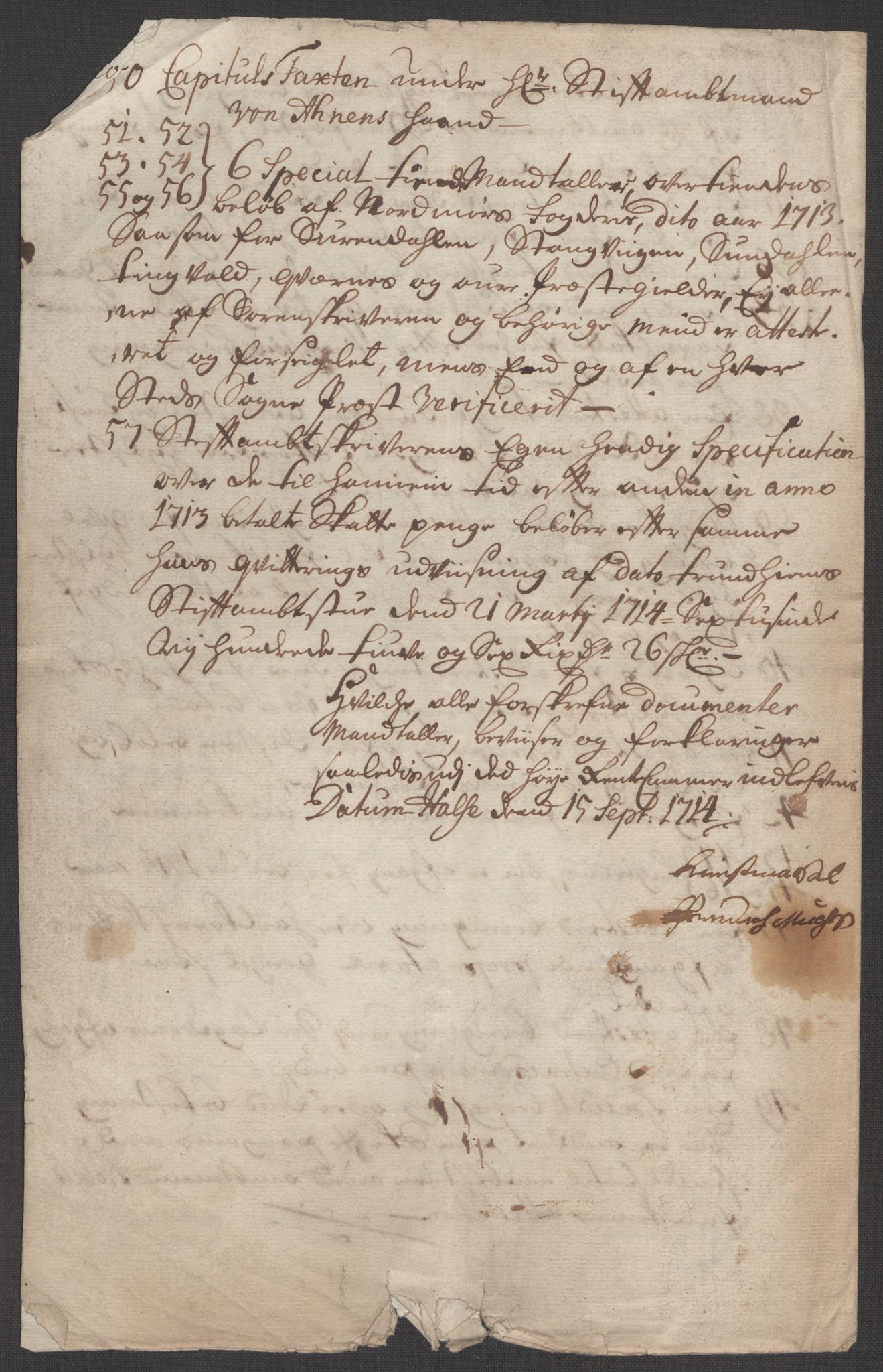 Rentekammeret inntil 1814, Reviderte regnskaper, Fogderegnskap, AV/RA-EA-4092/R56/L3747: Fogderegnskap Nordmøre, 1713, p. 21
