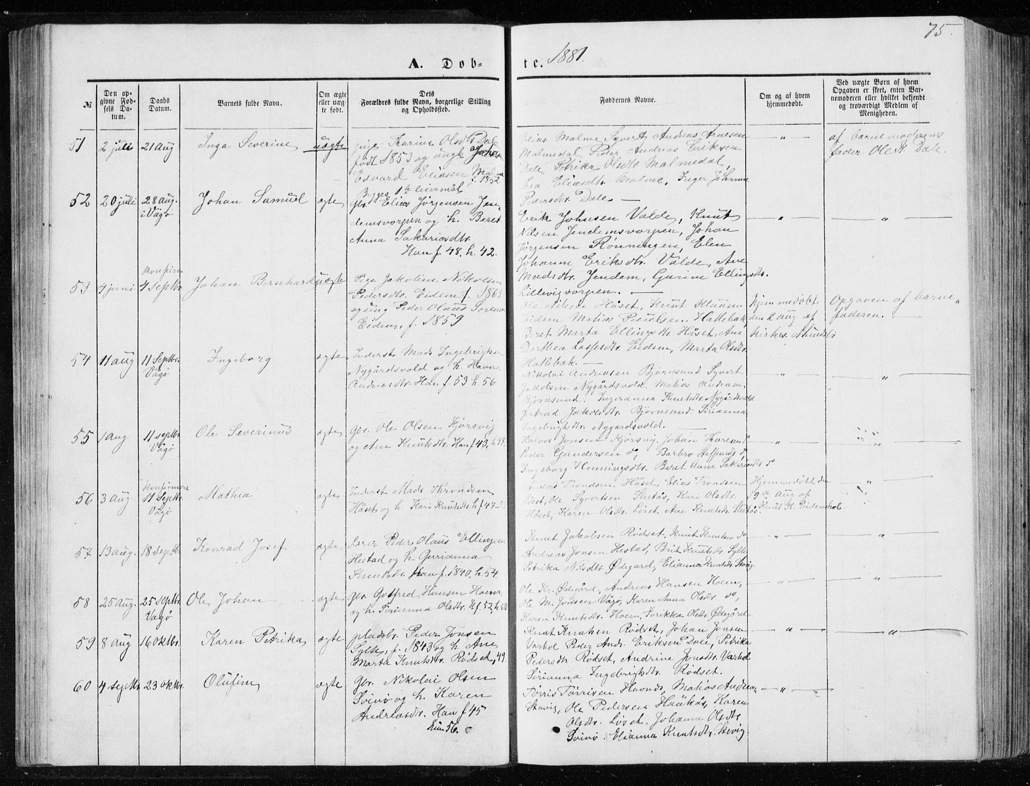 Ministerialprotokoller, klokkerbøker og fødselsregistre - Møre og Romsdal, AV/SAT-A-1454/565/L0754: Parish register (copy) no. 565C03, 1870-1896, p. 75