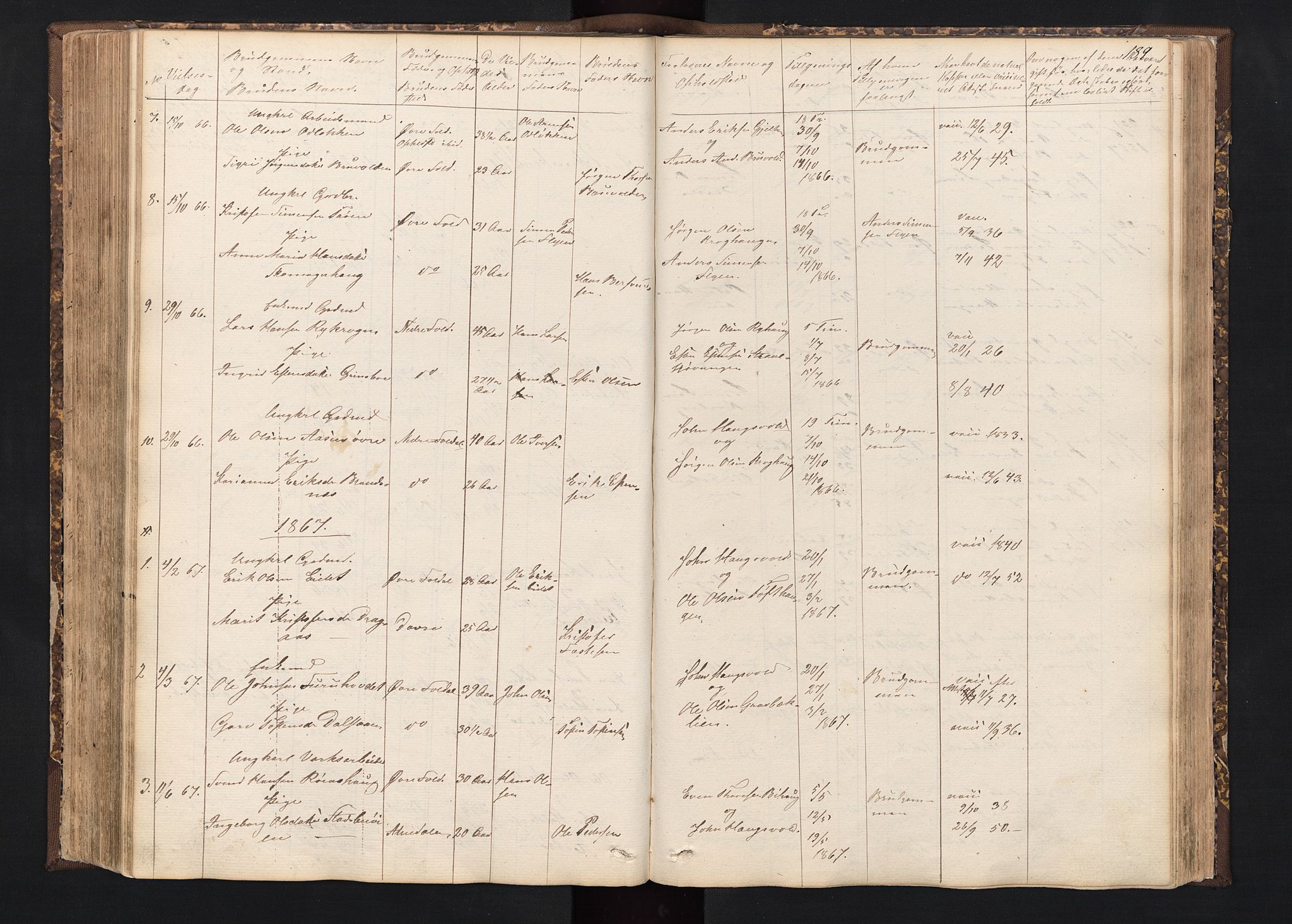 Alvdal prestekontor, SAH/PREST-060/H/Ha/Hab/L0001: Parish register (copy) no. 1, 1857-1893, p. 189