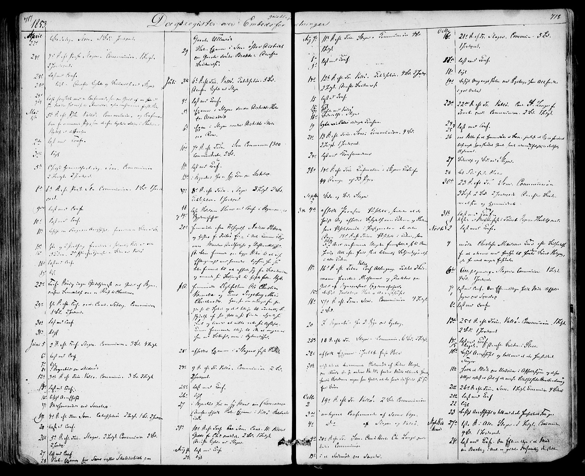 Sem kirkebøker, AV/SAKO-A-5/F/Fa/L0006: Parish register (official) no. I 6, 1843-1855, p. 717-718