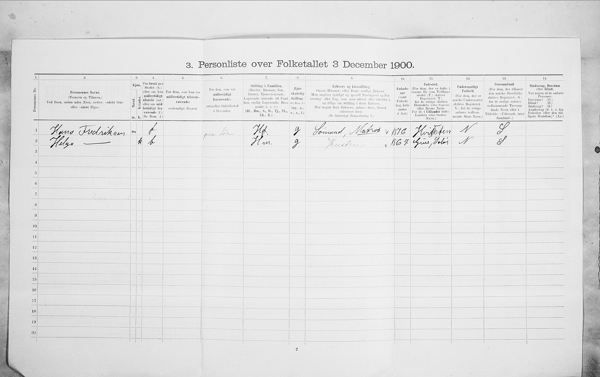 SAO, 1900 census for Kristiania, 1900, p. 93772