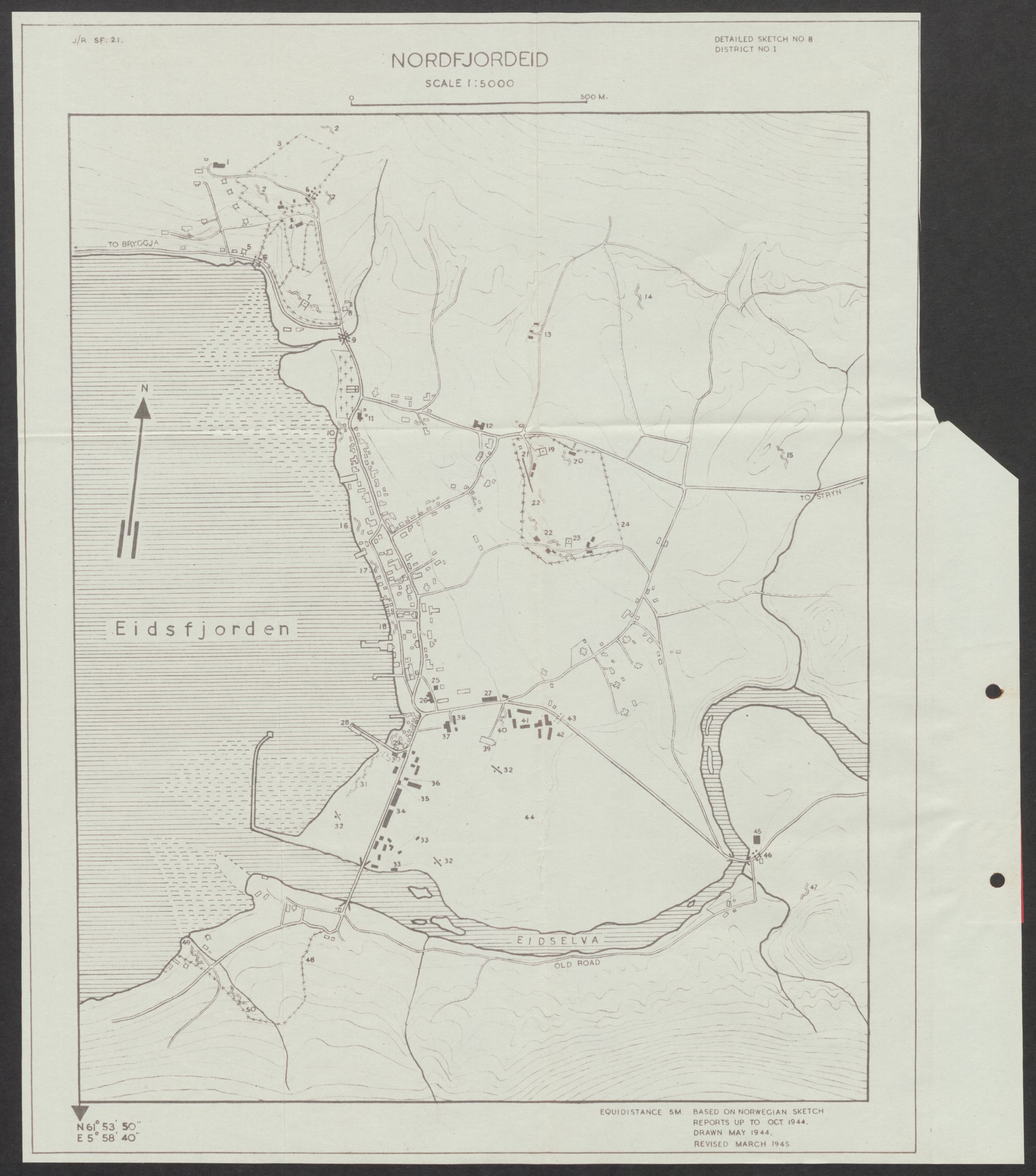 Forsvaret, Forsvarets overkommando II, AV/RA-RAFA-3915/D/Dd/L0017: Sogn og Fjordane / Hordaland, 1943-1945, p. 57