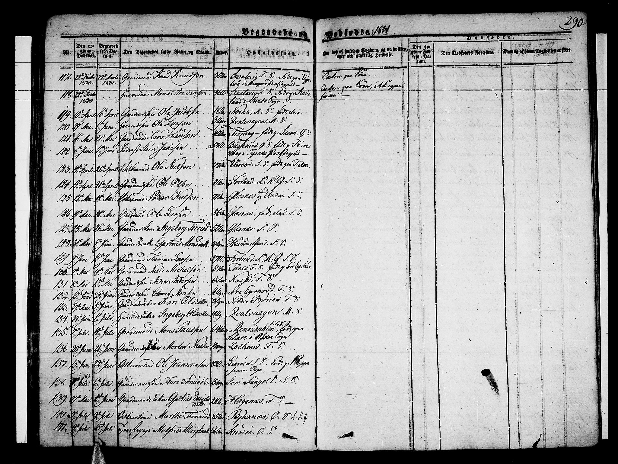 Sund sokneprestembete, AV/SAB-A-99930: Parish register (official) no. A 12, 1825-1835, p. 290