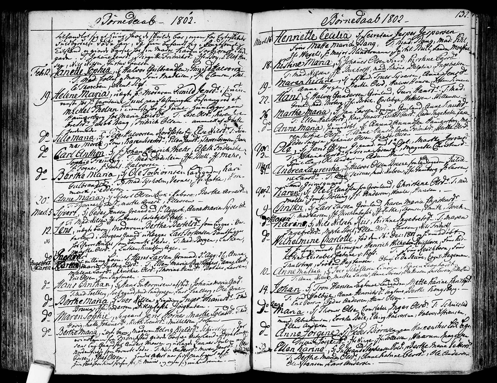 Garnisonsmenigheten Kirkebøker, AV/SAO-A-10846/F/Fa/L0003: Parish register (official) no. 3, 1777-1809, p. 132