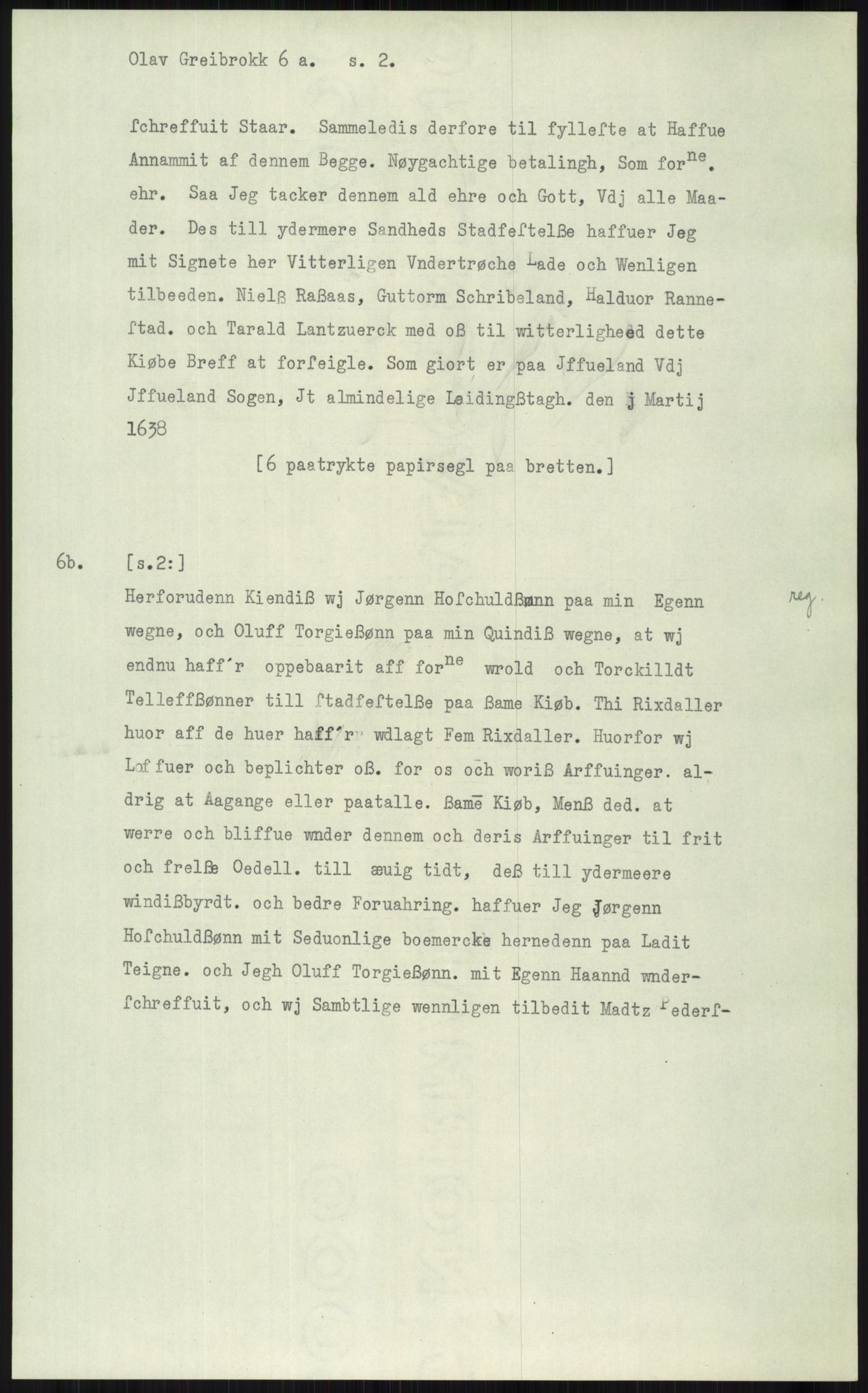 Samlinger til kildeutgivelse, Diplomavskriftsamlingen, AV/RA-EA-4053/H/Ha, p. 2409