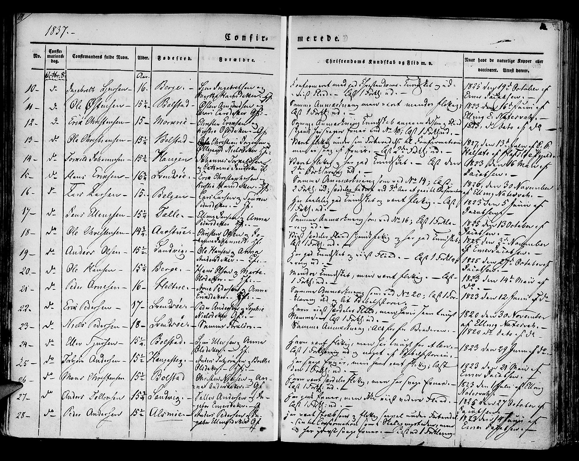 Luster sokneprestembete, AV/SAB-A-81101/H/Haa/Haaa/L0005: Parish register (official) no. A 5, 1831-1841, p. 111