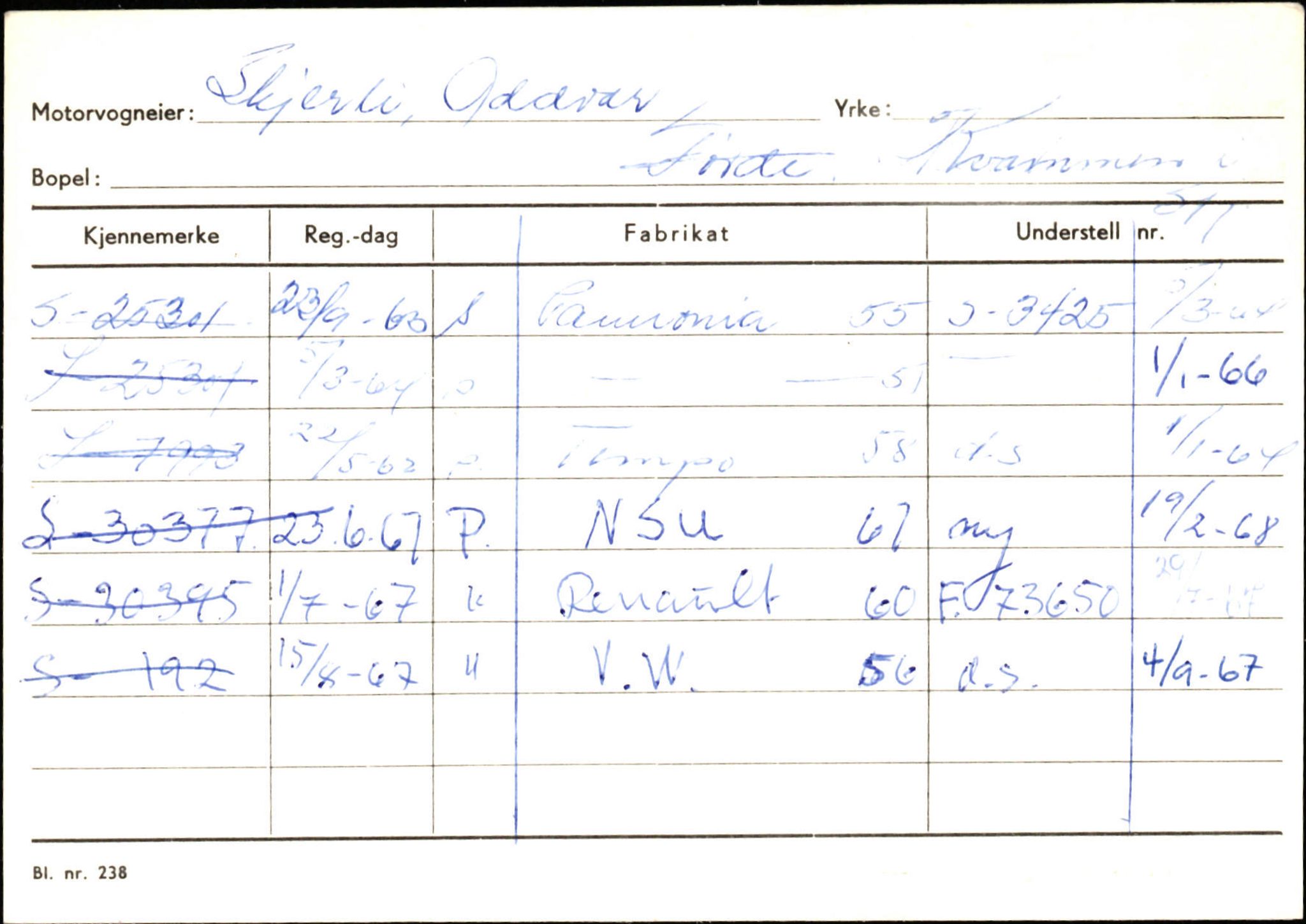 Statens vegvesen, Sogn og Fjordane vegkontor, AV/SAB-A-5301/4/F/L0132: Eigarregister Askvoll A-Å. Balestrand A-Å, 1945-1975, p. 1089