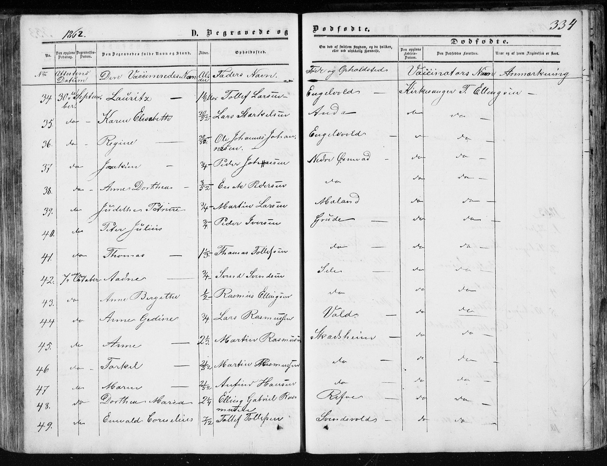 Klepp sokneprestkontor, AV/SAST-A-101803/001/3/30BA/L0005: Parish register (official) no. A 5, 1853-1870, p. 334