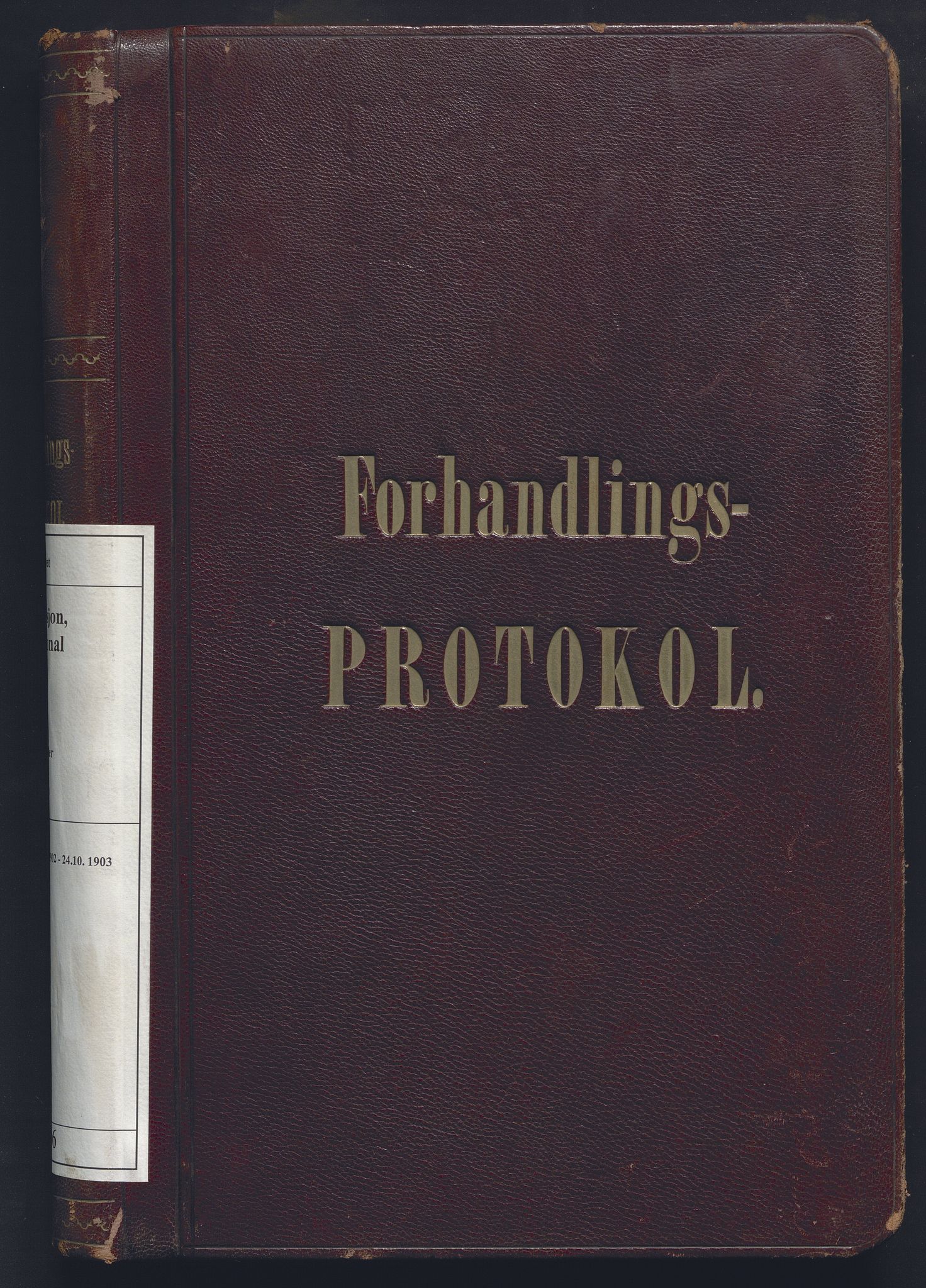 Norges statsbaner, Administrasjons- økonomi- og personalavdelingen, AV/RA-S-3412/A/Aa/L0006: Forhandlingsprotokoll, 1902-1903