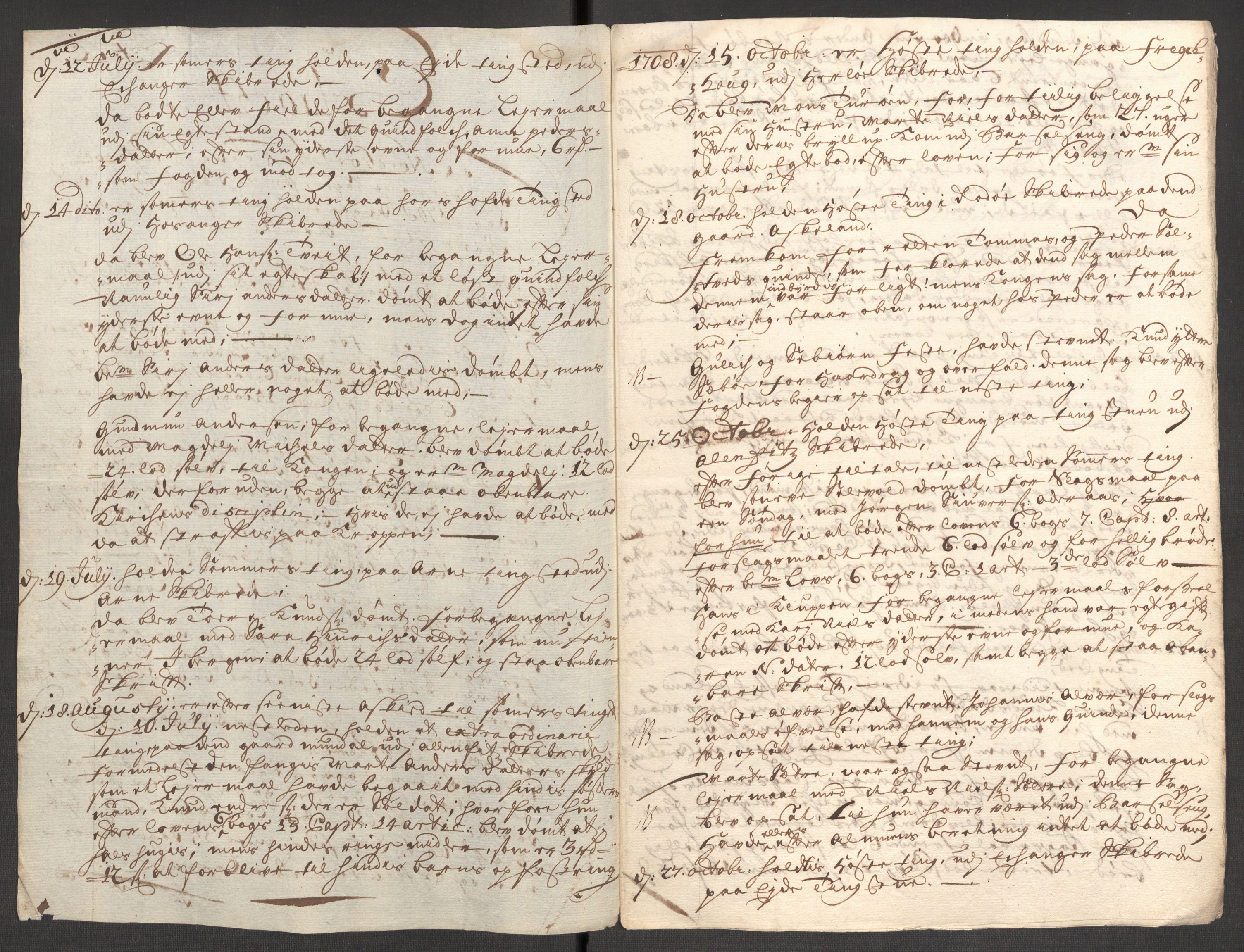 Rentekammeret inntil 1814, Reviderte regnskaper, Fogderegnskap, AV/RA-EA-4092/R51/L3189: Fogderegnskap Nordhordland og Voss, 1708, p. 54