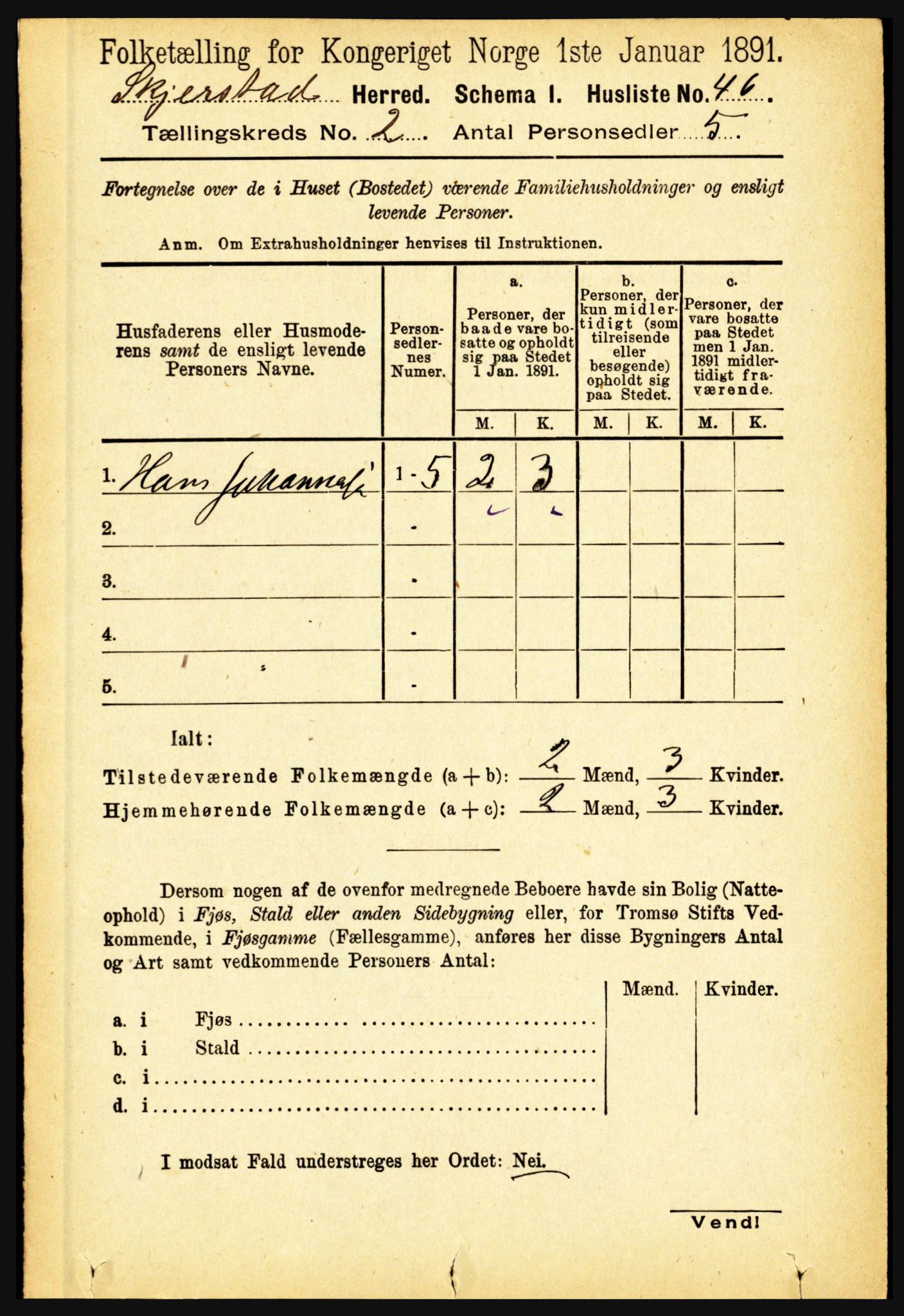 RA, 1891 census for 1842 Skjerstad, 1891, p. 341