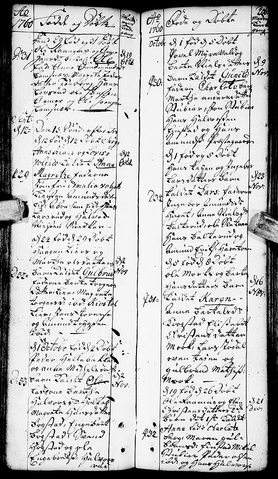 Aurskog prestekontor Kirkebøker, SAO/A-10304a/F/Fa/L0002: Parish register (official) no. I 2, 1735-1766, p. 206