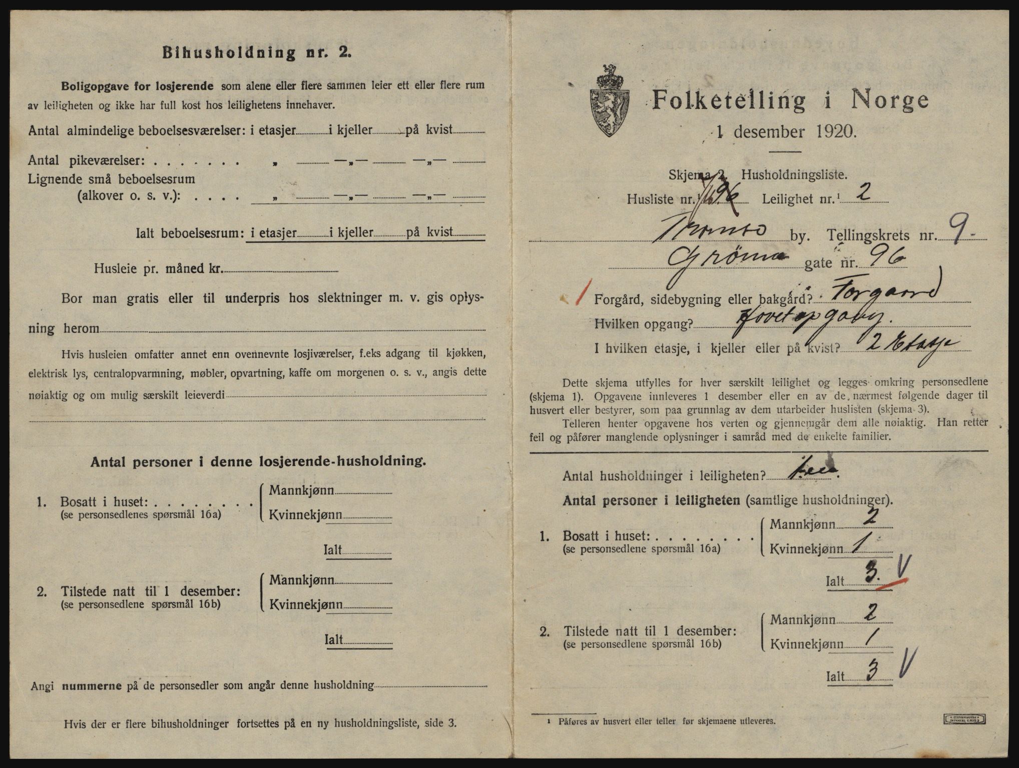 SATØ, 1920 census for Tromsø, 1920, p. 5137