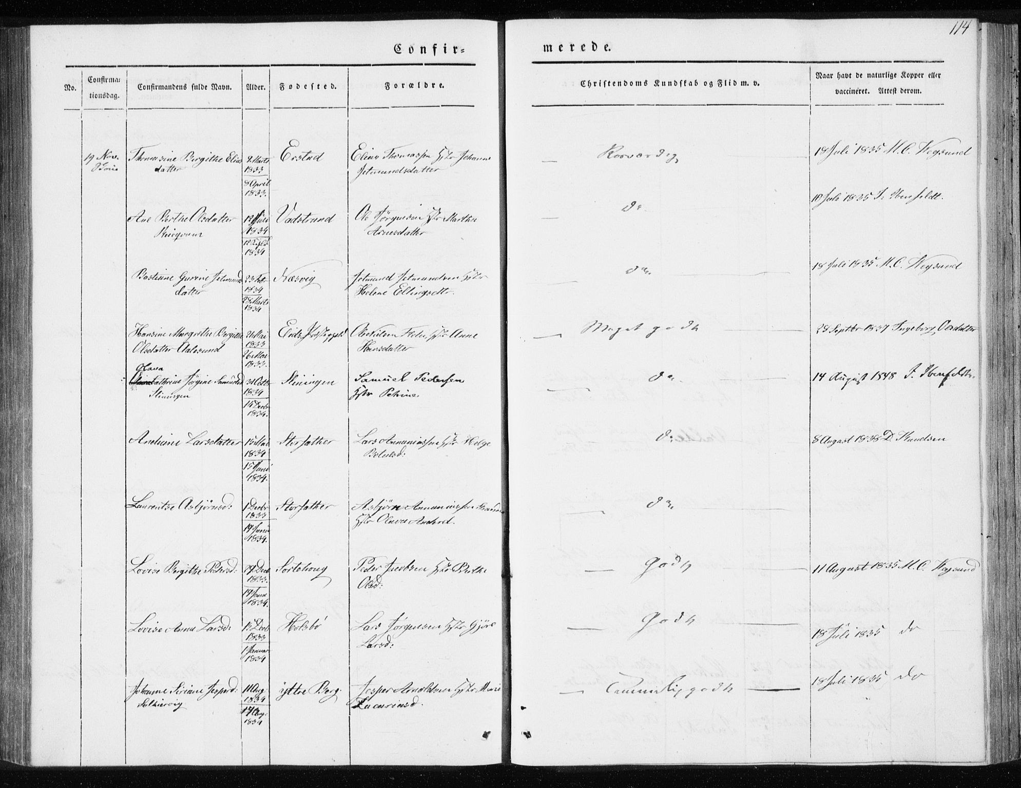 Ministerialprotokoller, klokkerbøker og fødselsregistre - Møre og Romsdal, AV/SAT-A-1454/528/L0415: Curate's parish register no. 528B03, 1843-1852, p. 114