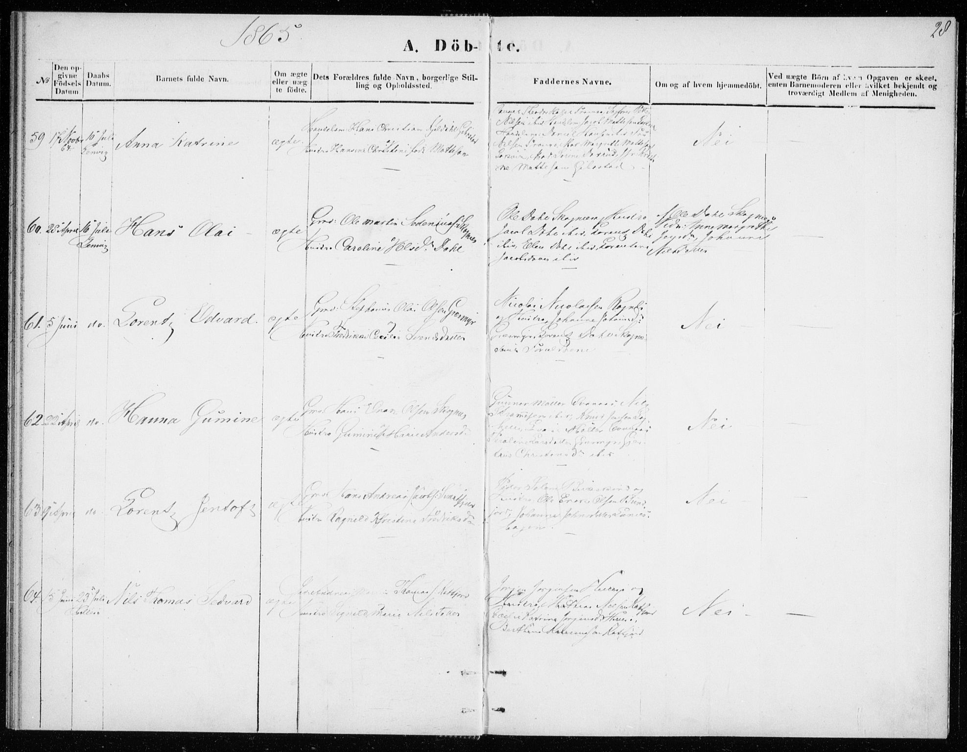 Lenvik sokneprestembete, SATØ/S-1310/H/Ha/Haa/L0008kirke: Parish register (official) no. 8, 1864-1865, p. 28