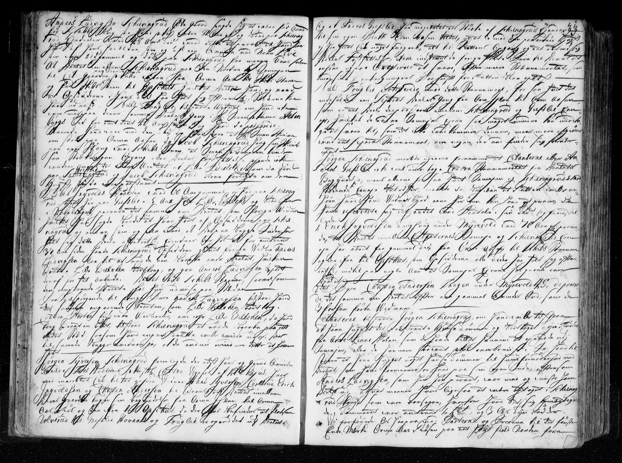 Heggen og Frøland sorenskriveri I, AV/SAO-A-11556/F/Fb/L0043: Tingbok, 1737-1743, p. 32b-33a