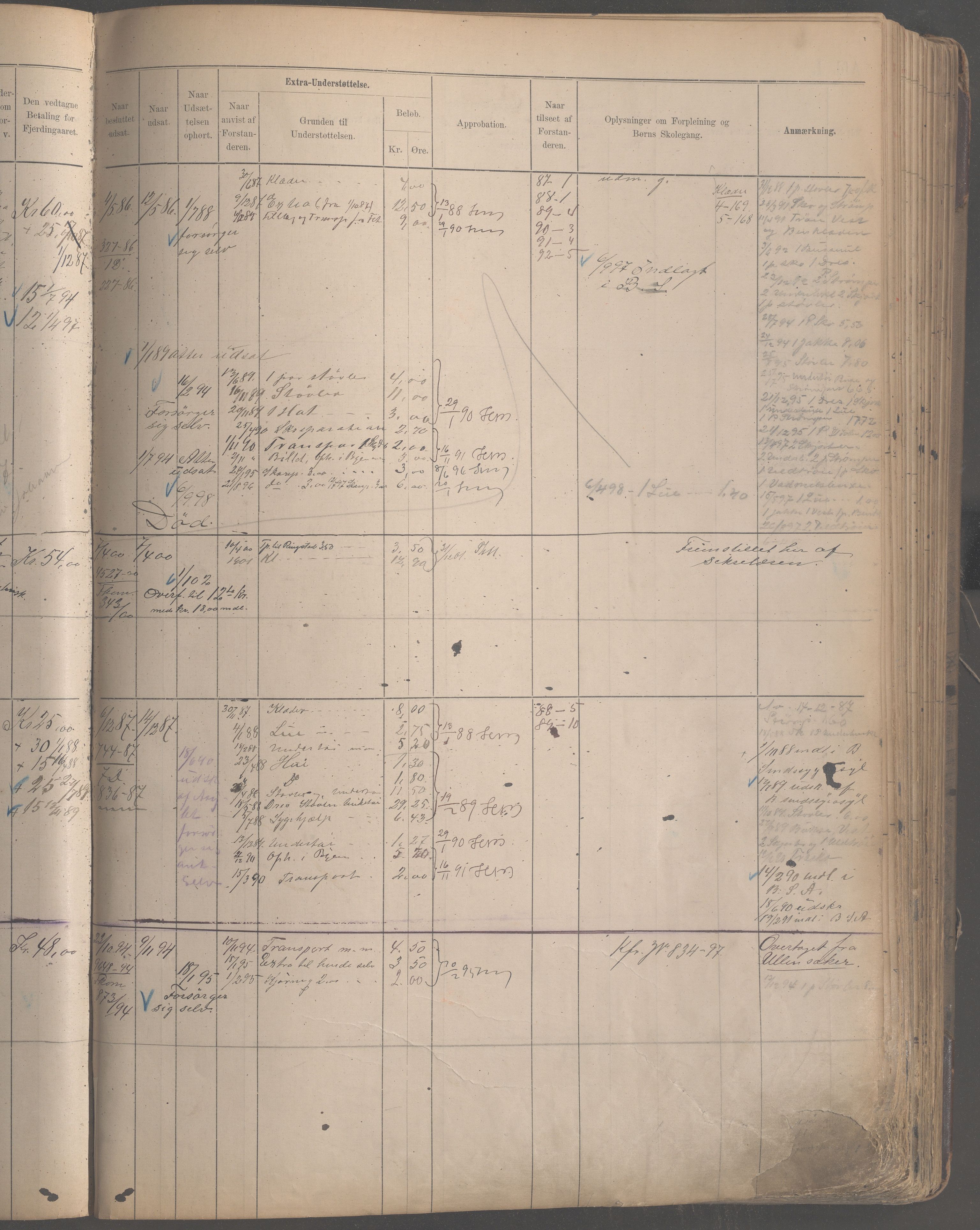 Fattigvesenet, OBA/A-20045/H/Hb/L0004: Manntallsprotokoll. Mnr. 400-1001, 1888-1901, p. 140b