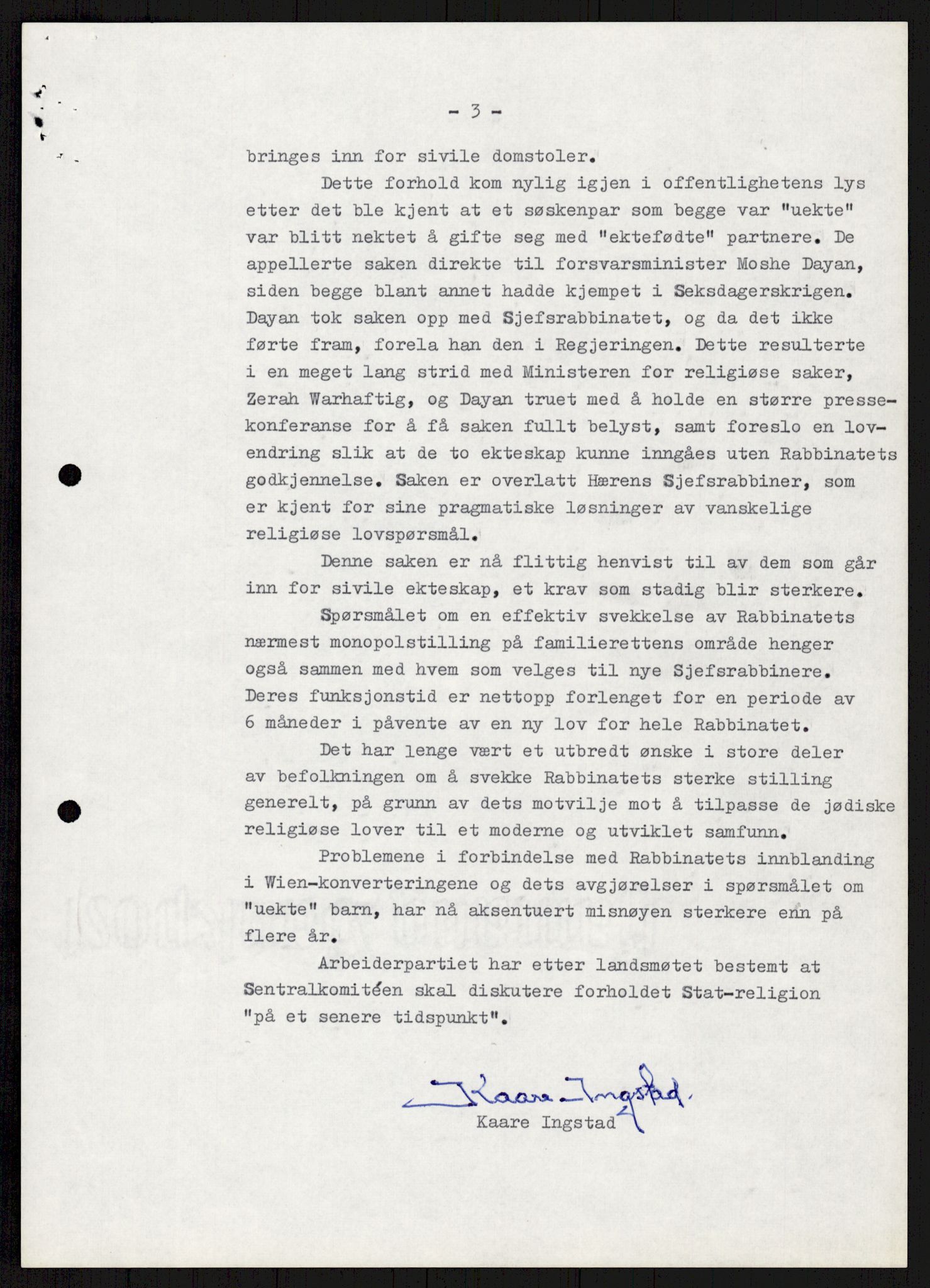 Utenriksdepartementet, hovedarkiv, AV/RA-S-6794/D/Db/Dba/L0776/0003: Verdenspolitikk. Fremmede staters politikk (G.L.) / Israel: Politikk (2 mapper), 1970-1972, p. 225