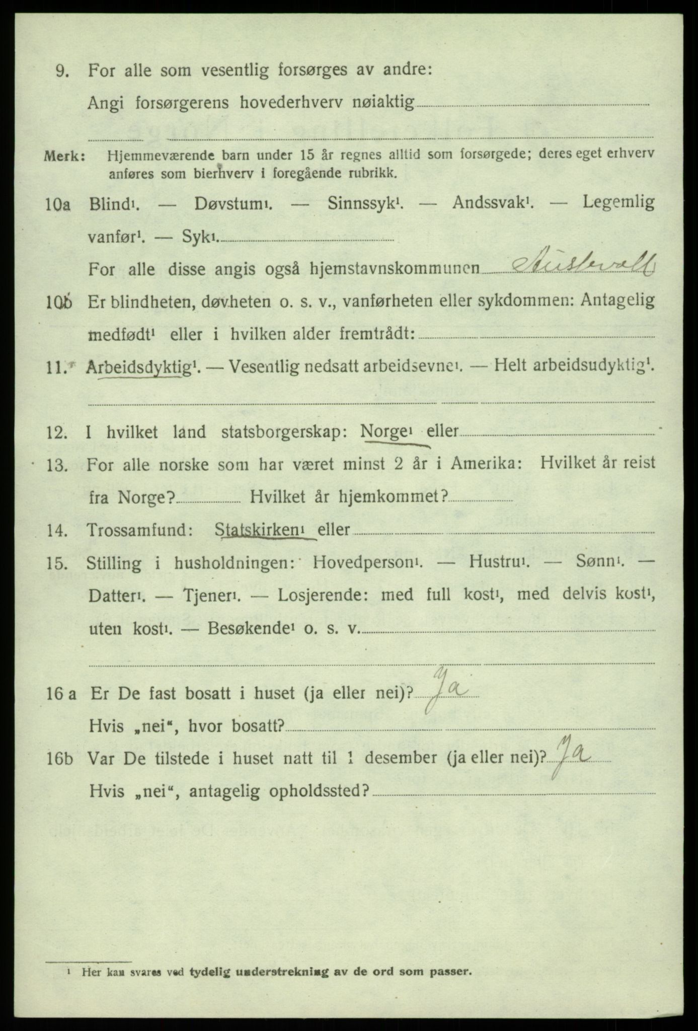 SAB, 1920 census for Austevoll, 1920, p. 6041