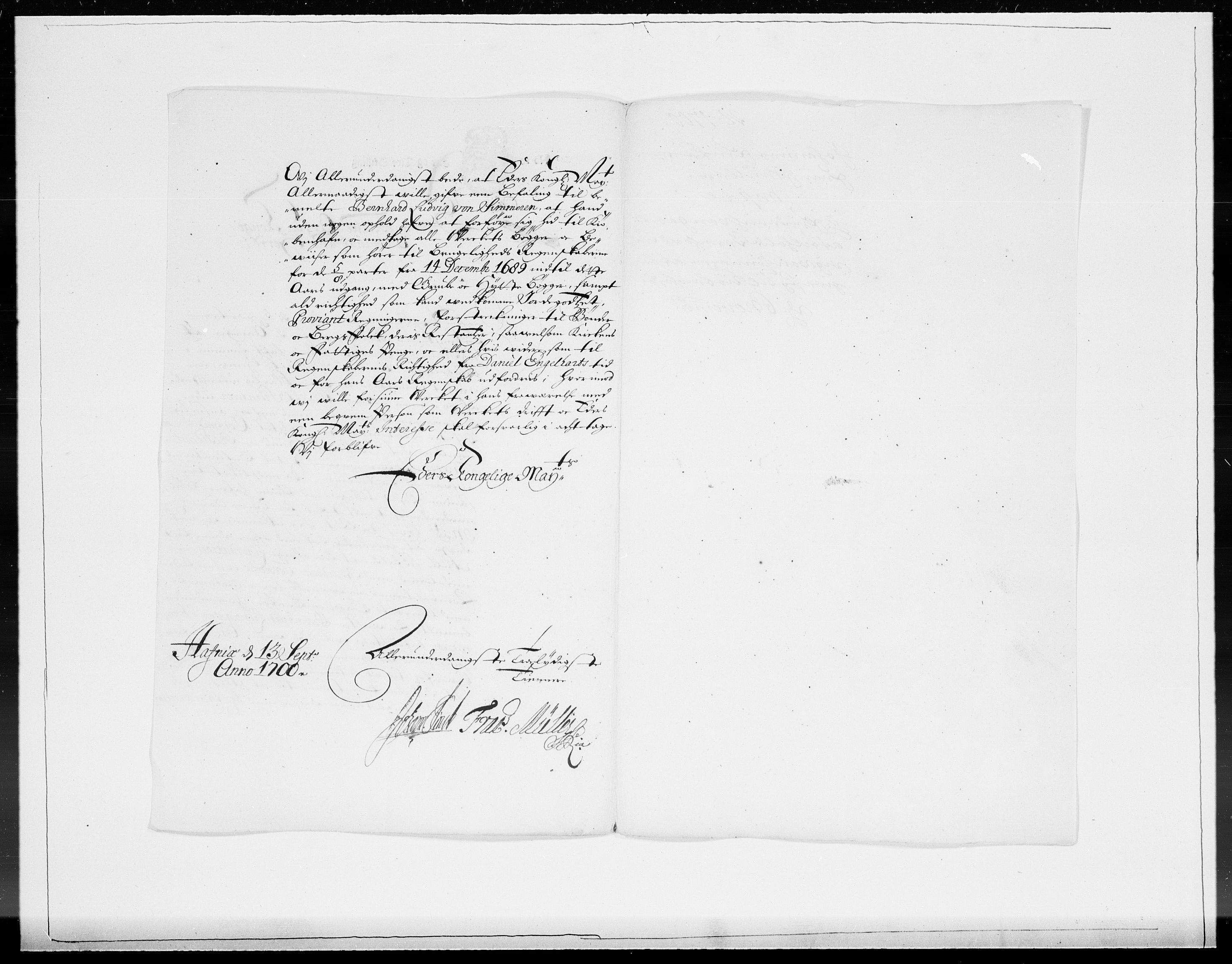 Danske Kanselli 1572-1799, AV/RA-EA-3023/F/Fc/Fcc/Fcca/L0051: Norske innlegg 1572-1799, 1700, p. 118