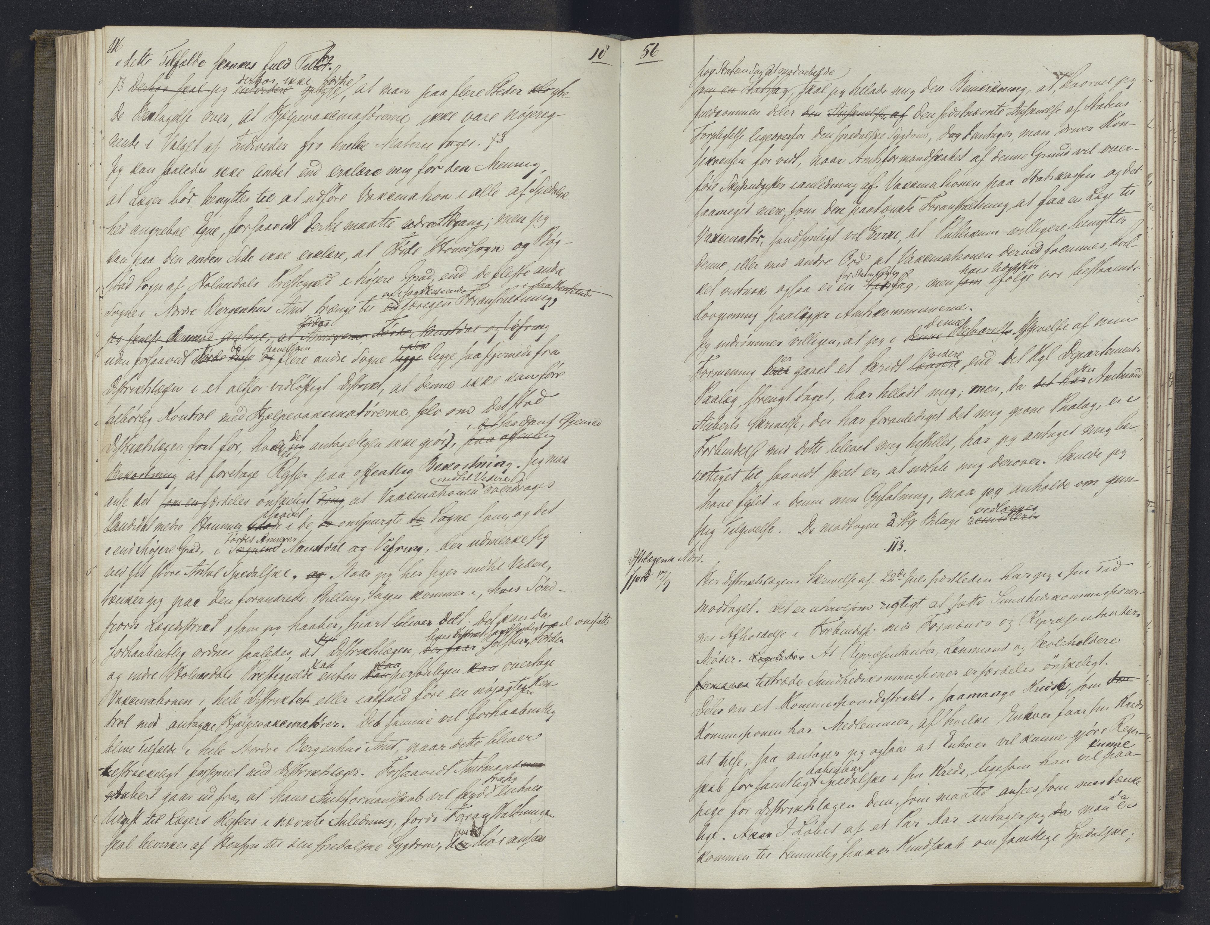 Lepraarkiver - Overlegen for den spedalske sykdom, AV/SAB-A-61001/B.b/L0001: Kopibok, 1854-1858, p. 116-117