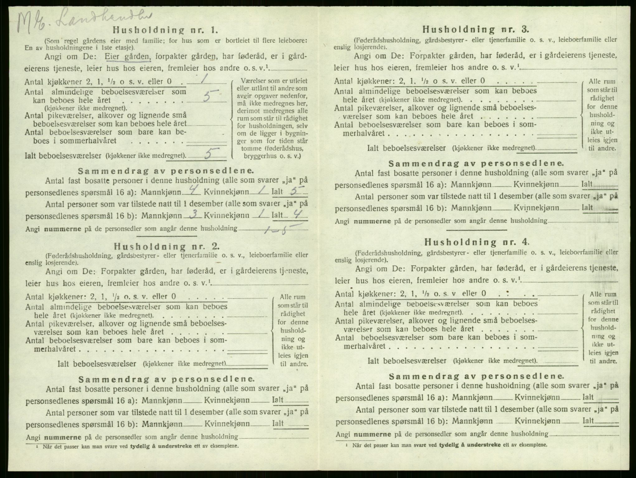 SAKO, 1920 census for Sandeherred, 1920, p. 620