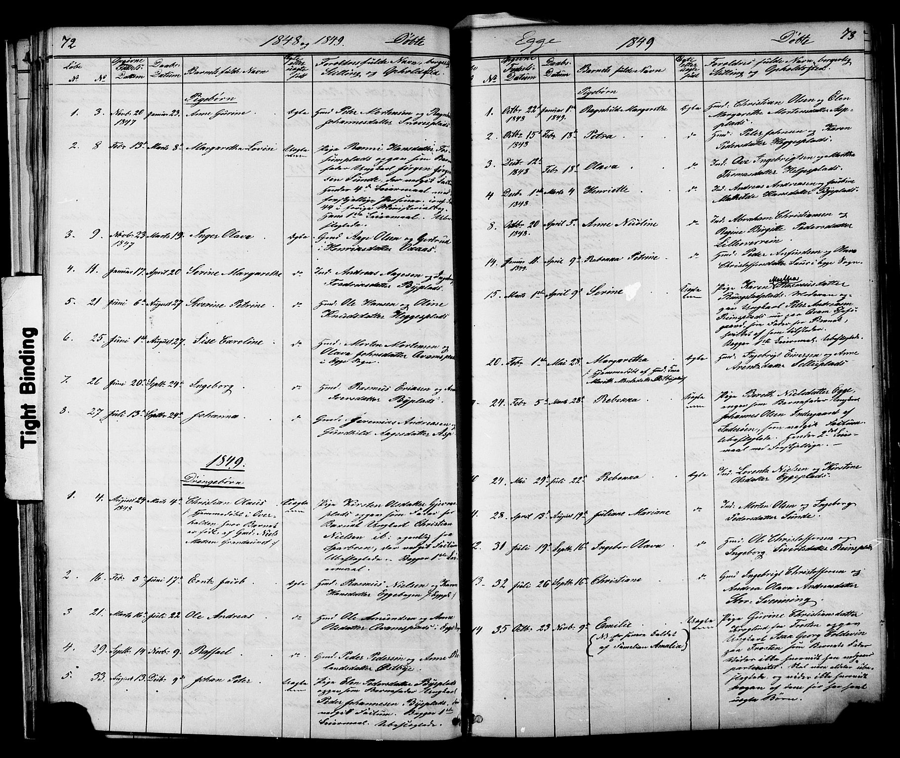 Ministerialprotokoller, klokkerbøker og fødselsregistre - Nord-Trøndelag, SAT/A-1458/739/L0367: Parish register (official) no. 739A01 /3, 1838-1868, p. 72-73