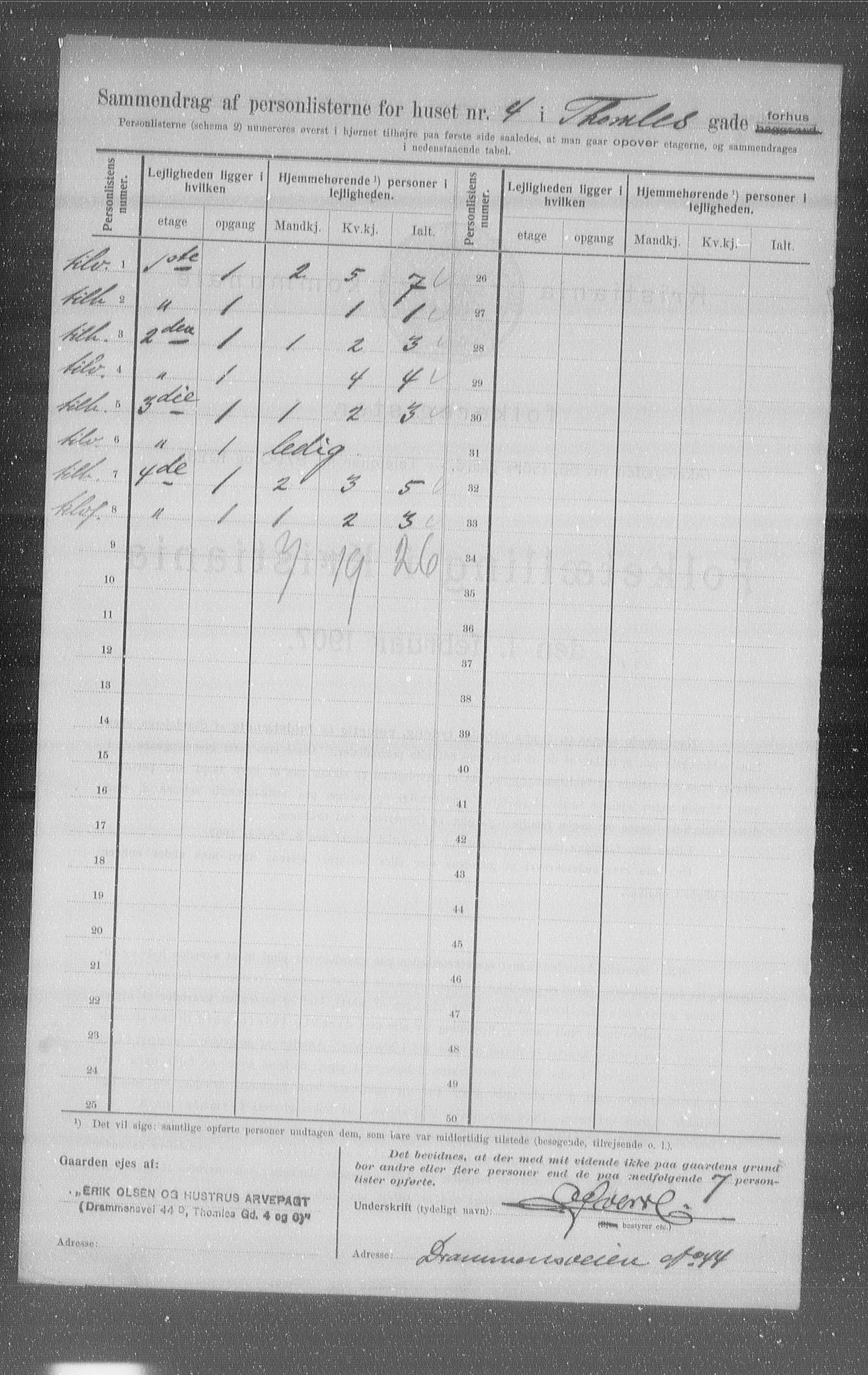 OBA, Municipal Census 1907 for Kristiania, 1907, p. 55538