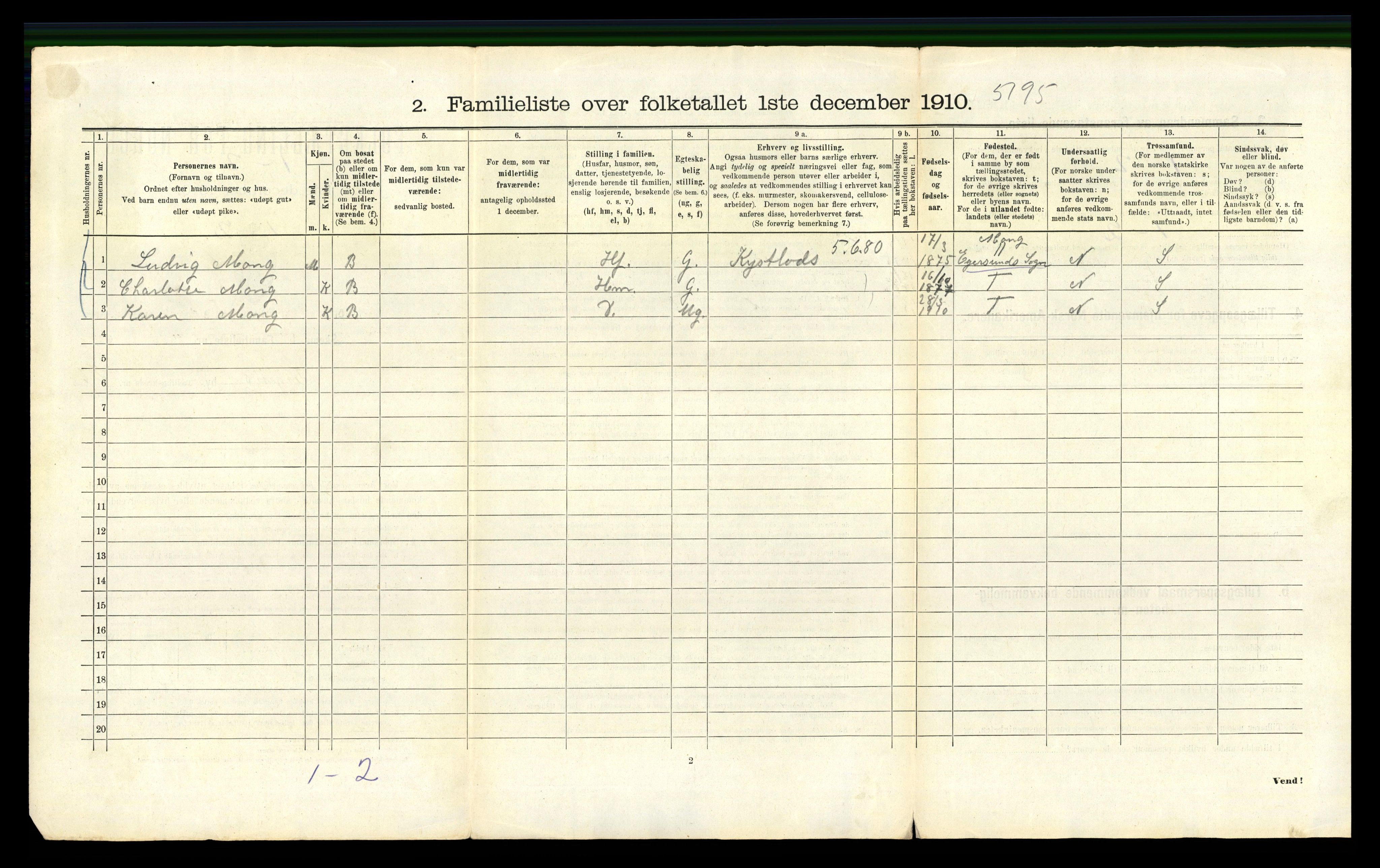 RA, 1910 census for Bergen, 1910, p. 8680