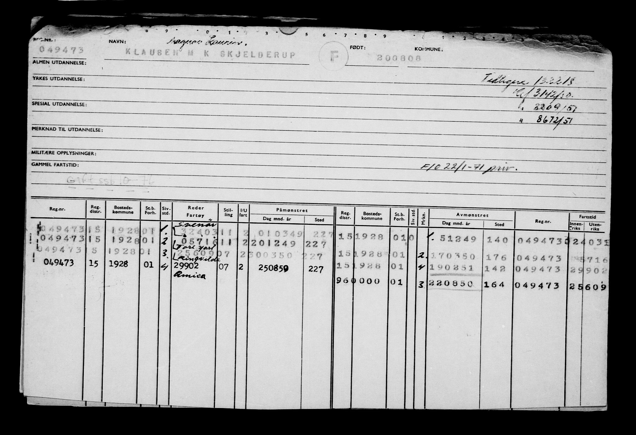 Direktoratet for sjømenn, AV/RA-S-3545/G/Gb/L0078: Hovedkort, 1908, p. 733