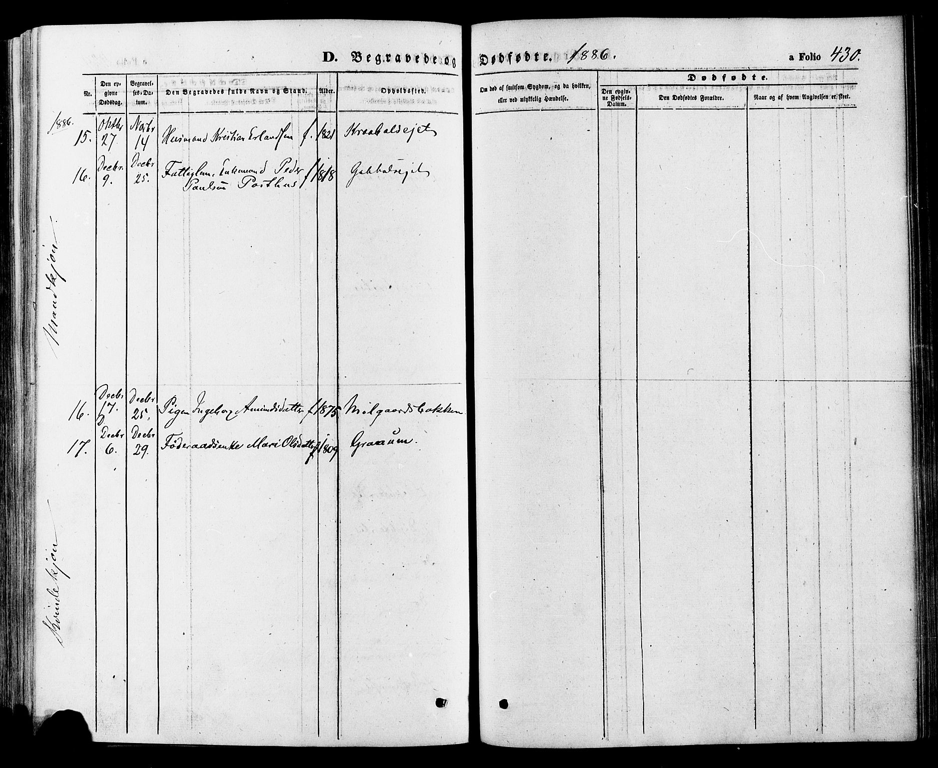 Gausdal prestekontor, SAH/PREST-090/H/Ha/Haa/L0010: Parish register (official) no. 10, 1867-1886, p. 430