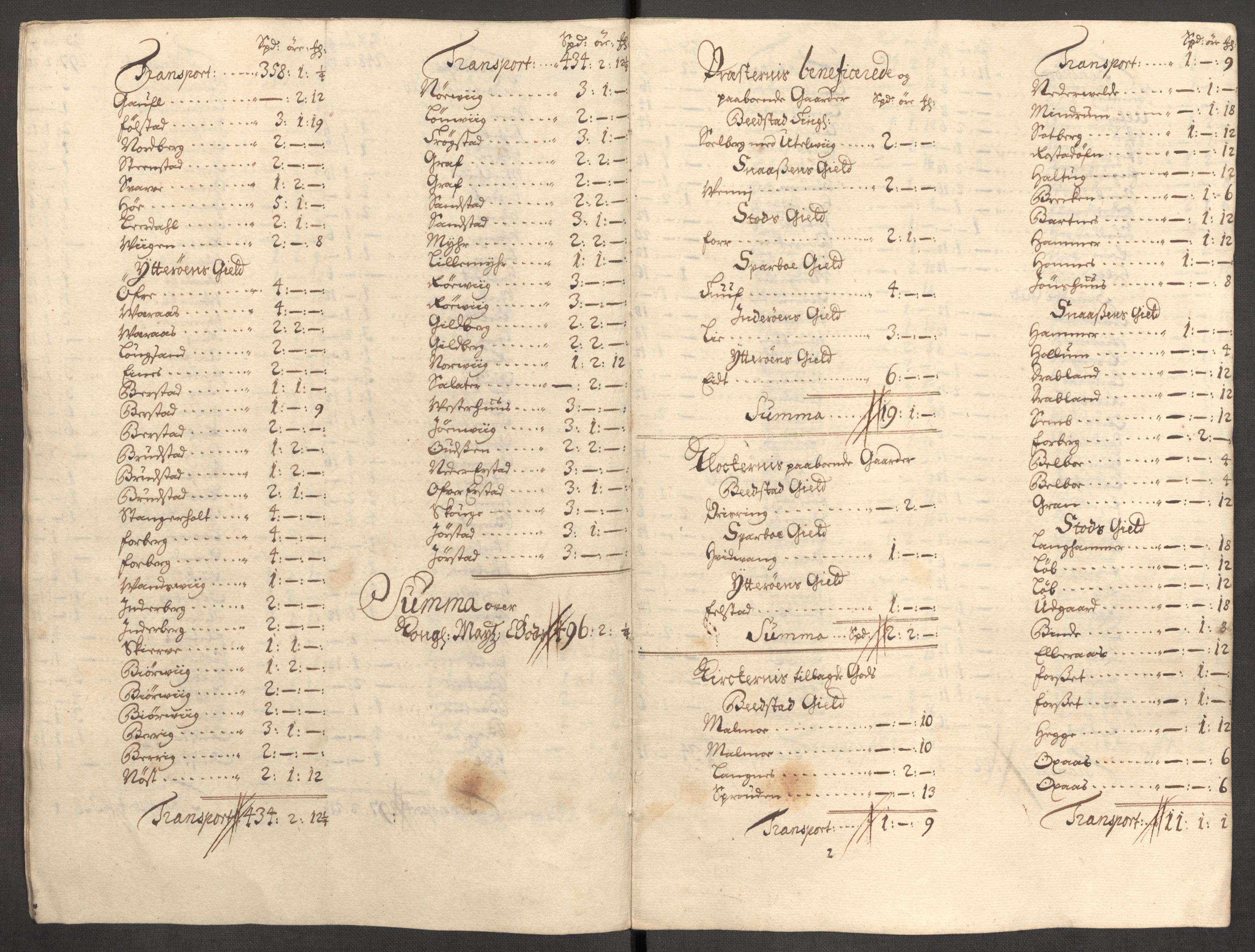 Rentekammeret inntil 1814, Reviderte regnskaper, Fogderegnskap, AV/RA-EA-4092/R63/L4316: Fogderegnskap Inderøy, 1708, p. 232