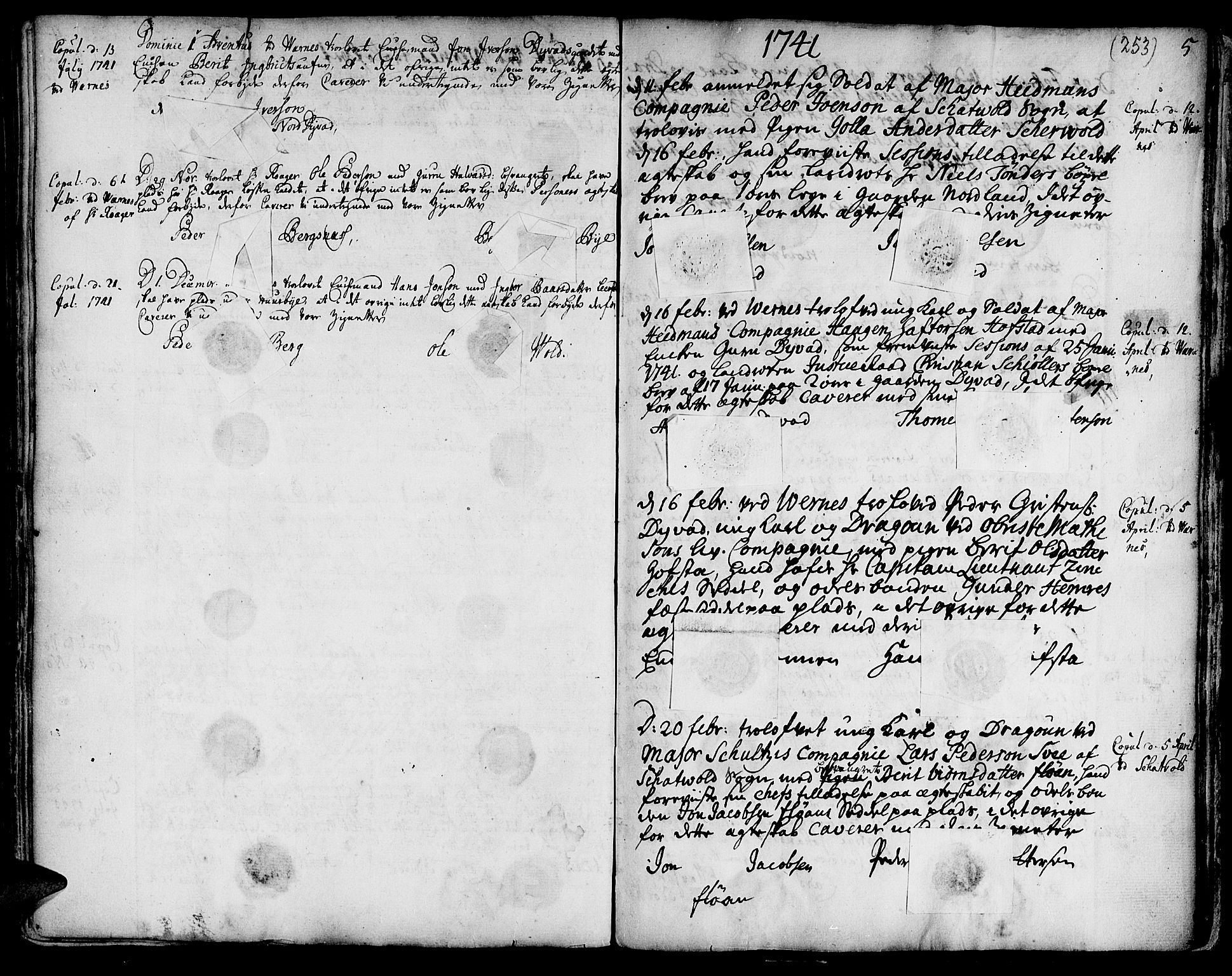 Ministerialprotokoller, klokkerbøker og fødselsregistre - Nord-Trøndelag, SAT/A-1458/709/L0056: Parish register (official) no. 709A04, 1740-1756, p. 253