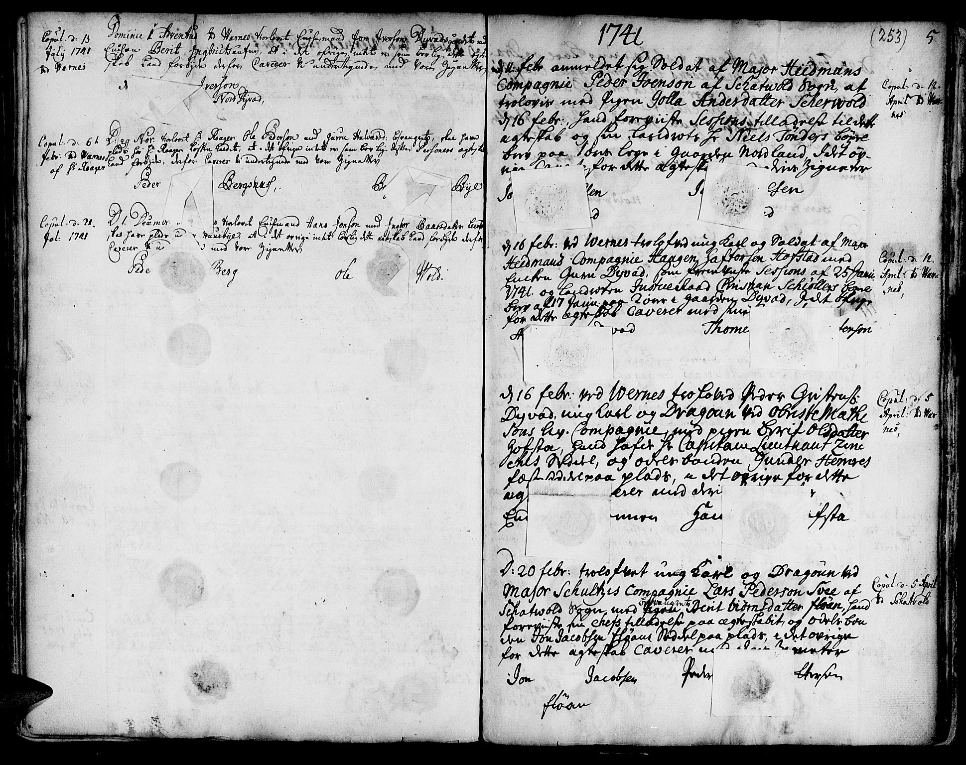 Ministerialprotokoller, klokkerbøker og fødselsregistre - Nord-Trøndelag, AV/SAT-A-1458/709/L0056: Parish register (official) no. 709A04, 1740-1756, p. 253