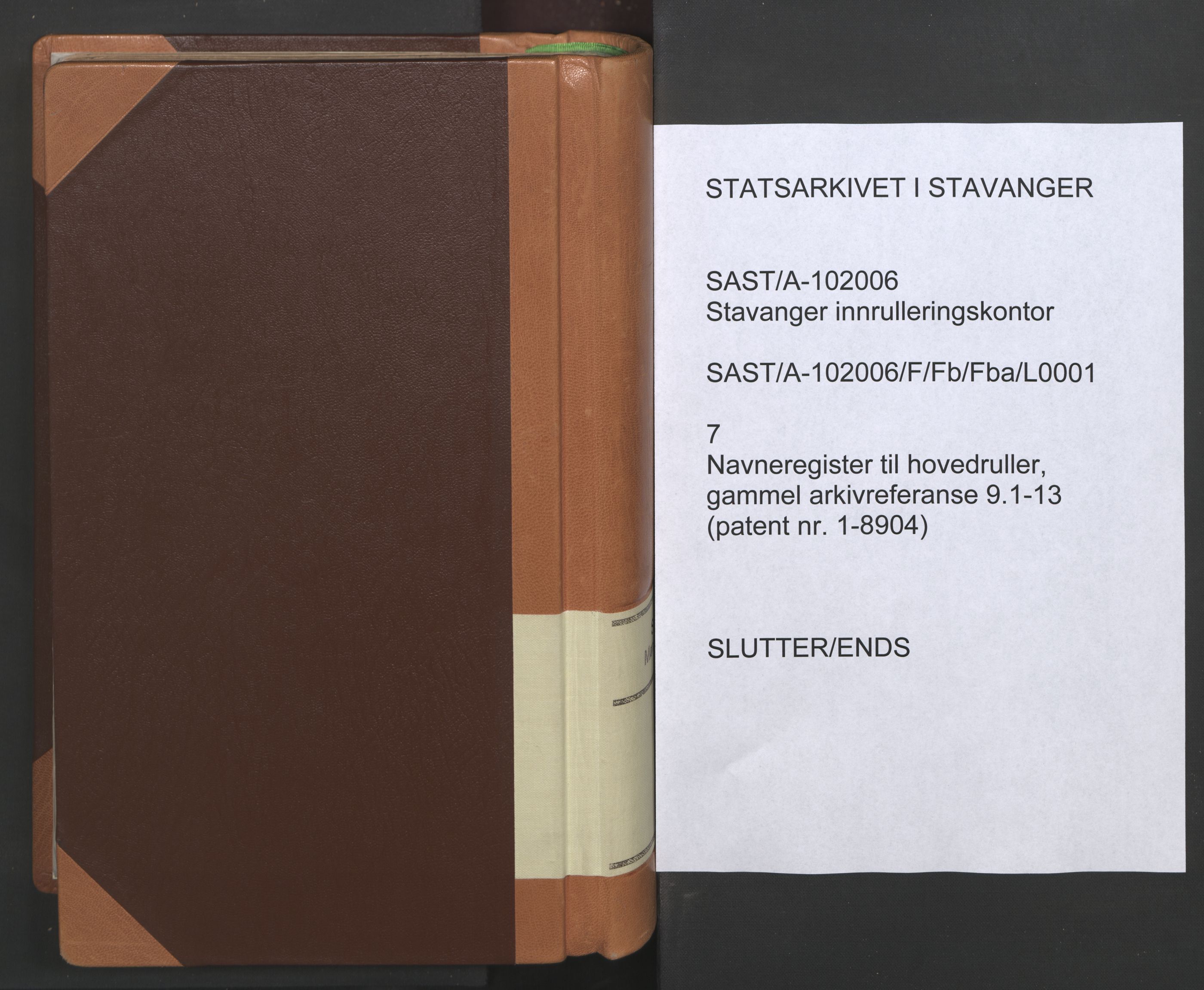 Stavanger sjømannskontor, SAST/A-102006/F/Fb/Fba/L0001: Navneregister sjøfartsruller, 1860-1948, p. 290