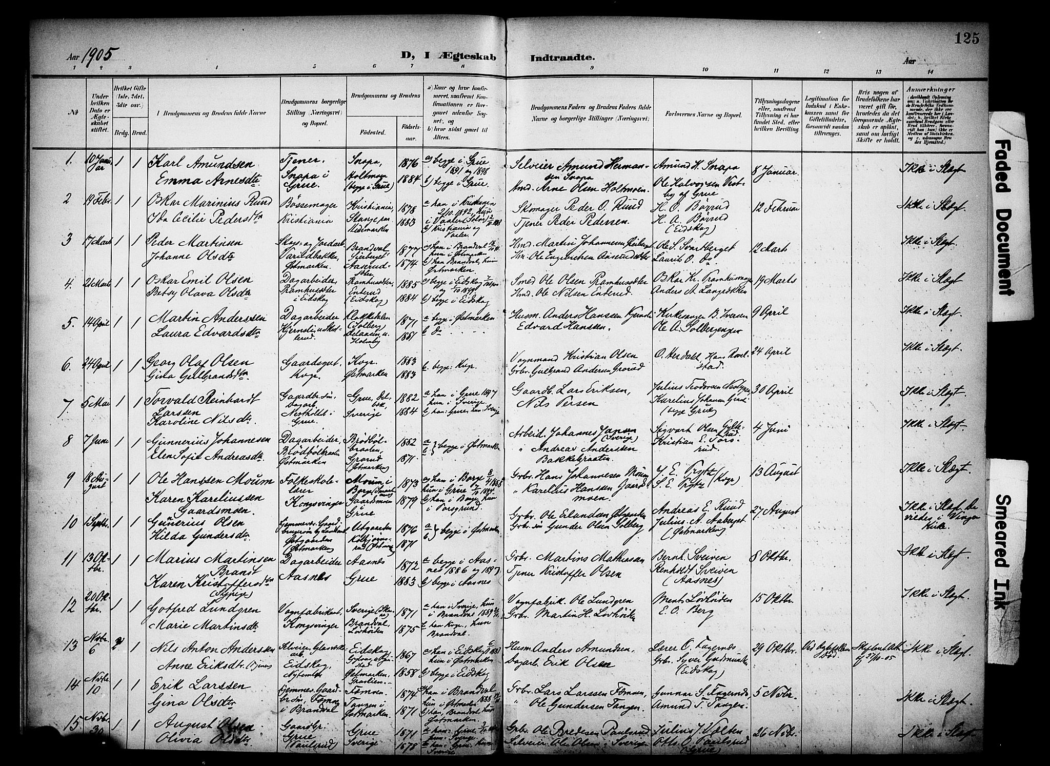 Vinger prestekontor, AV/SAH-PREST-024/H/Ha/Haa/L0016: Parish register (official) no. 16, 1898-1920, p. 125