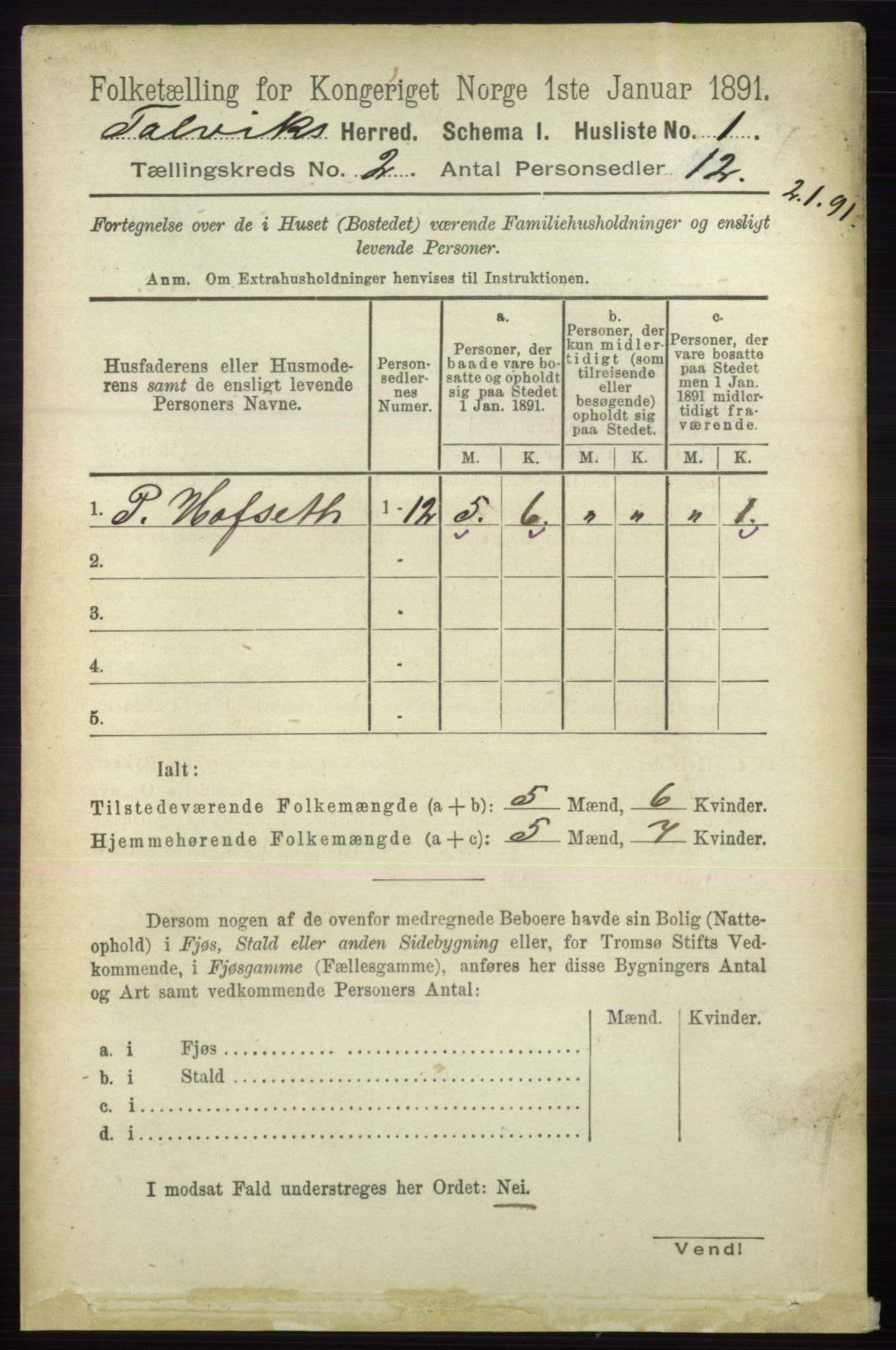 RA, 1891 census for 2013 Talvik, 1891, p. 508