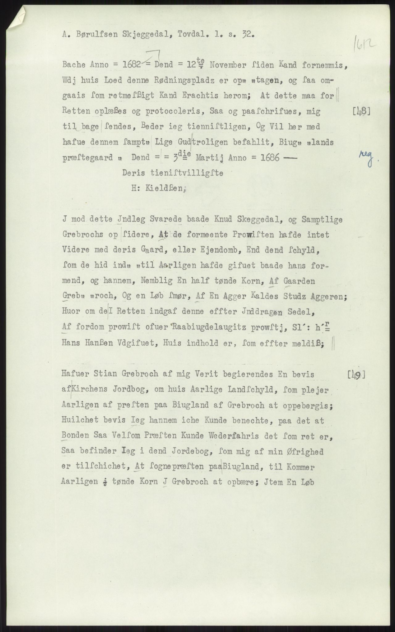 Samlinger til kildeutgivelse, Diplomavskriftsamlingen, AV/RA-EA-4053/H/Ha, p. 2055