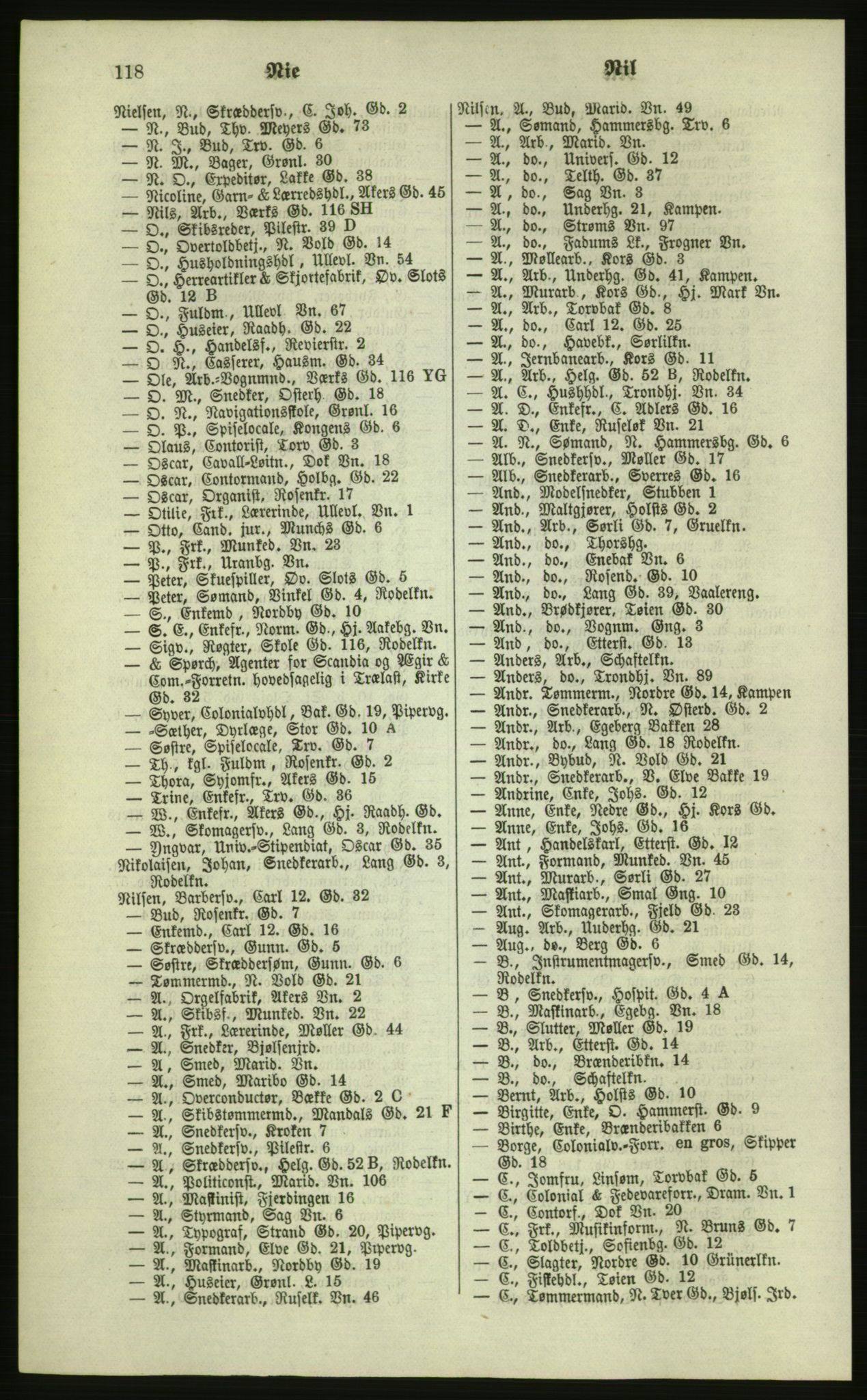 Kristiania/Oslo adressebok, PUBL/-, 1879, p. 118