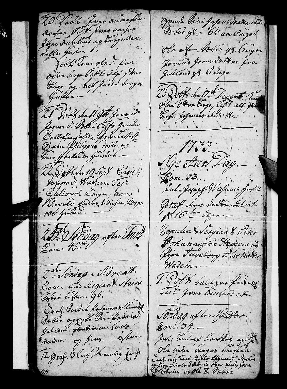 Vik sokneprestembete, AV/SAB-A-81501/H/Haa/Haaa/L0001: Parish register (official) no. A 1 / 3, 1727-1740, p. 122