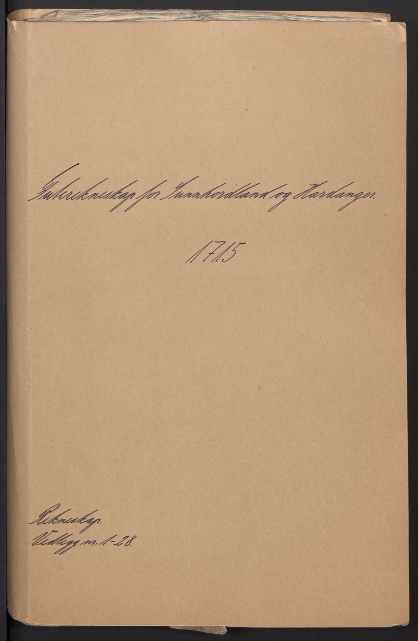 Rentekammeret inntil 1814, Reviderte regnskaper, Fogderegnskap, RA/EA-4092/R48/L2991: Fogderegnskap Sunnhordland og Hardanger, 1715, p. 2